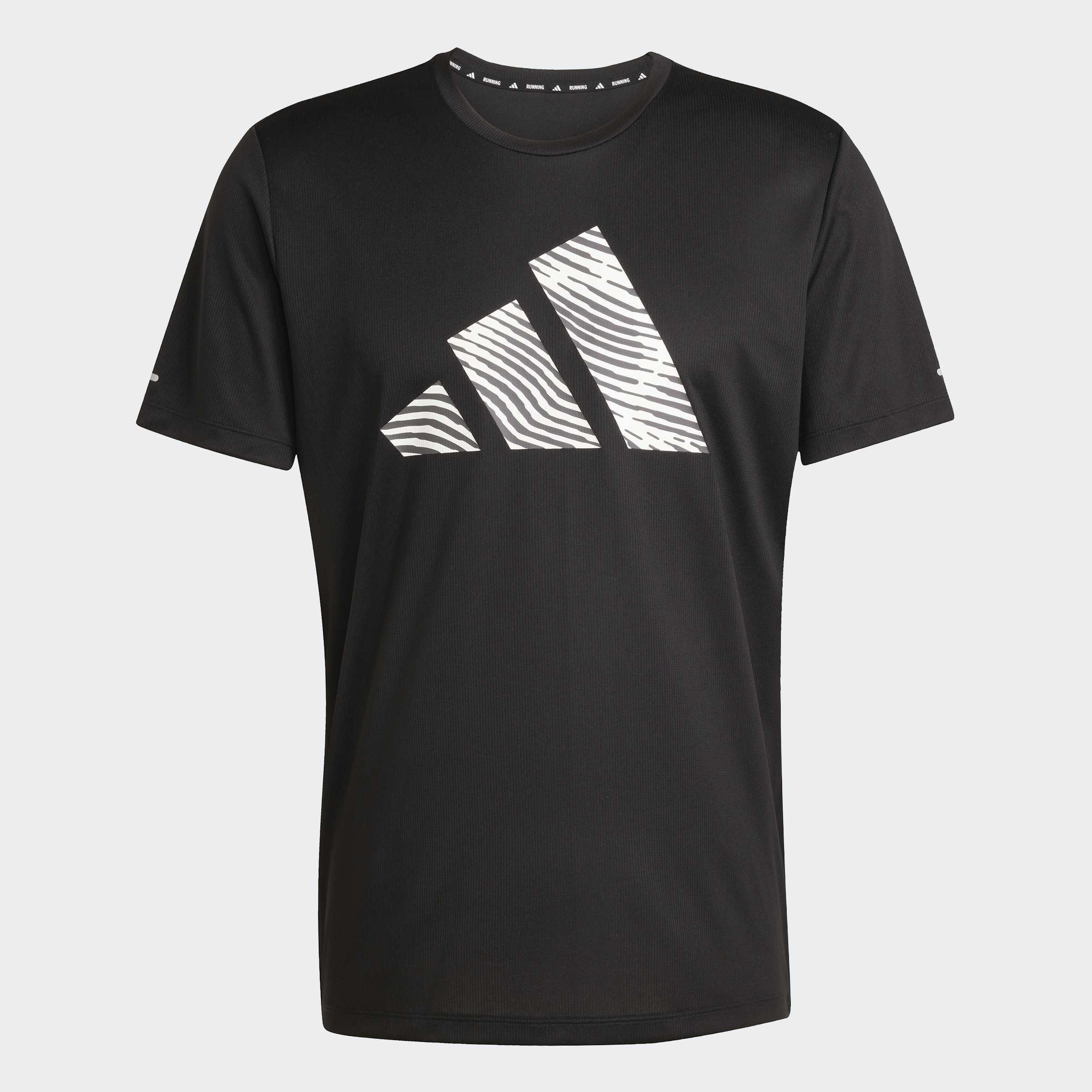 Adi365 Running Essentials Brand Love T-Shirt, Black, A901_ONE, medium