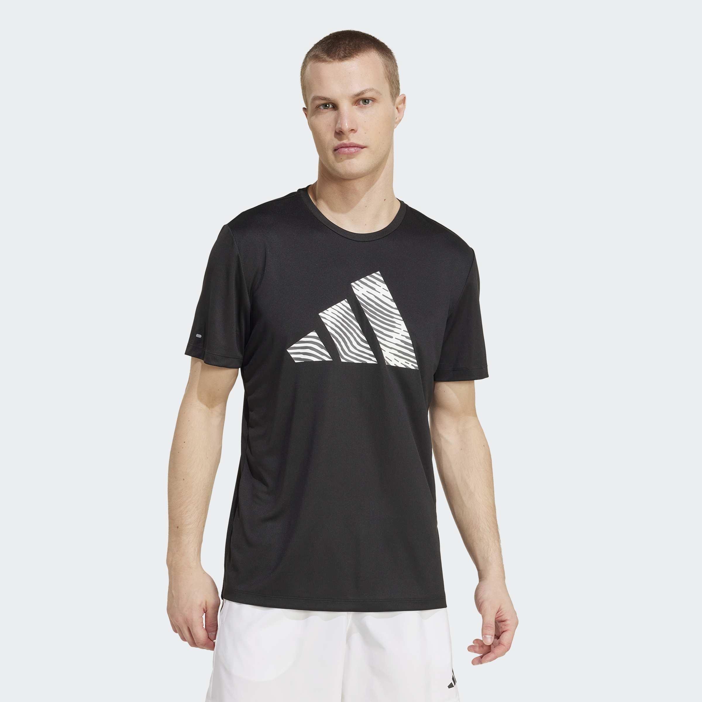 Adi365 Running Essentials Brand Love T-Shirt, Black, A901_ONE, large image number 5