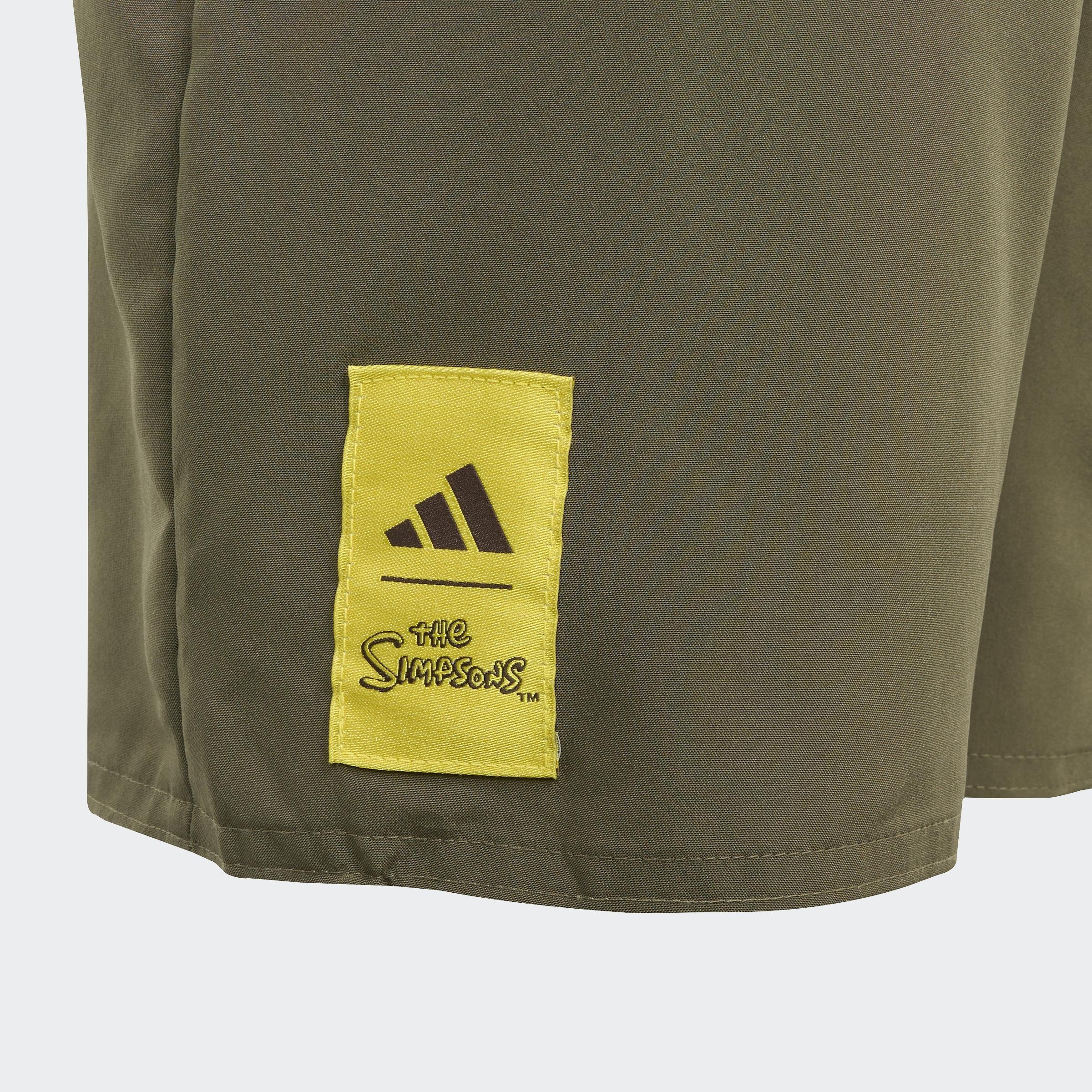 Kids Adidas The Simpsons Swim Shorts, Green, A901_ONE, large image number 2