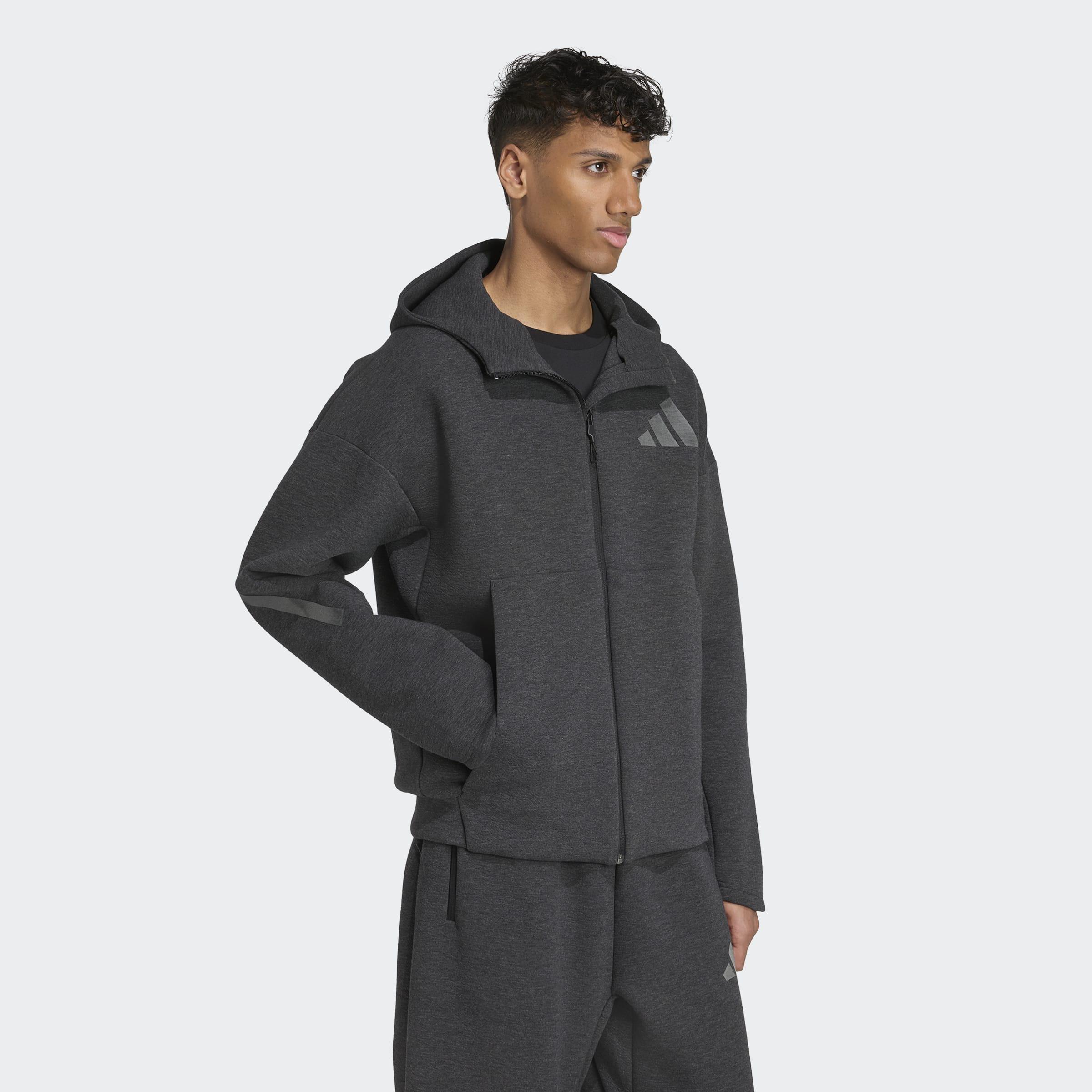 Adidas Z.N.E. Premium Full-Zip Hoodie, Black, A901_ONE, large image number 5
