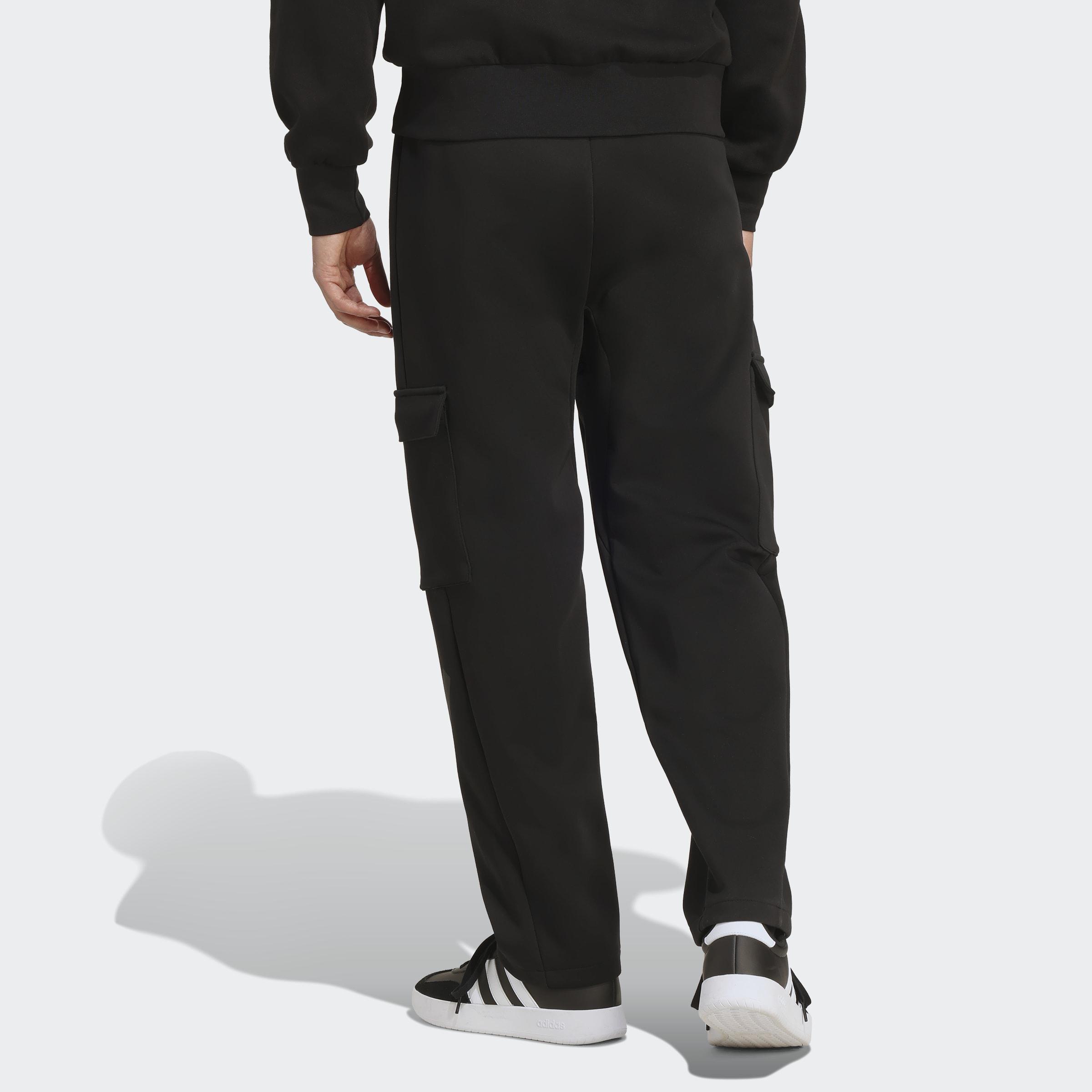 Adidas Z.N.E. Open-Hem Cargo Tracksuit Bottoms, Black