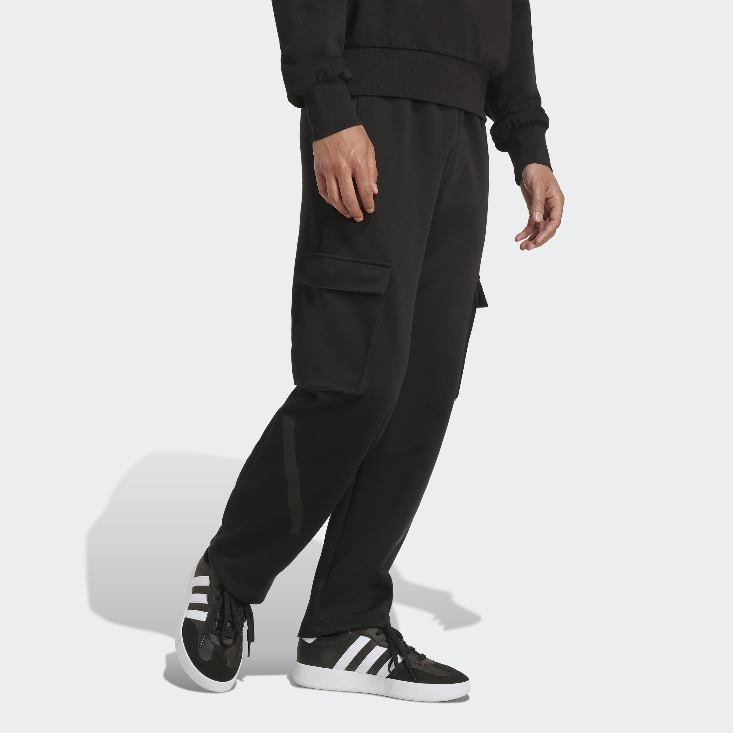 Adidas Z.N.E. Open-Hem Cargo Tracksuit Bottoms, Black, A901_ONE, large image number 5