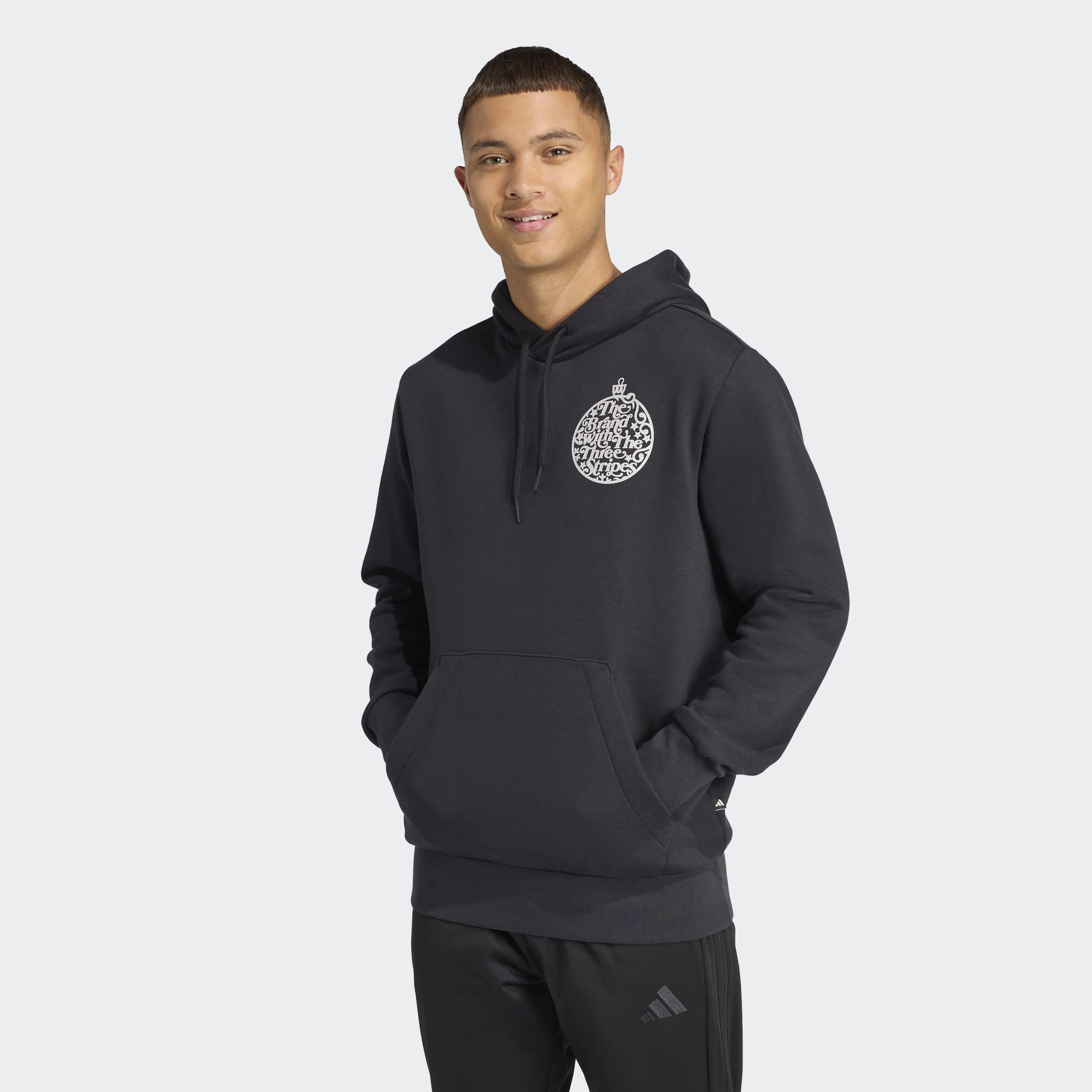 Holiday Metallic Graphic Hoodie, Black, A901_ONE, large image number 5