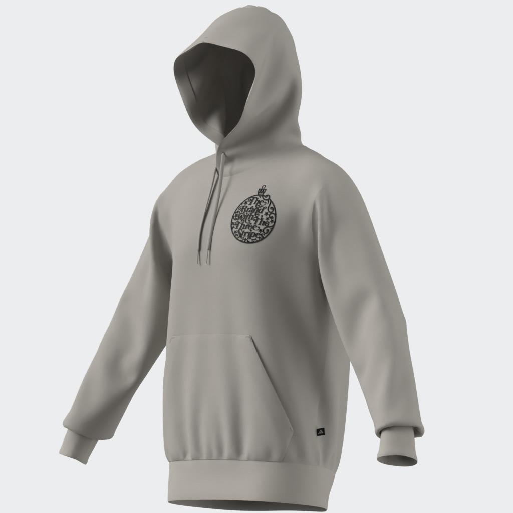 Holiday Metallic Graphic Hoodie, Grey, A901_ONE, large image number 3