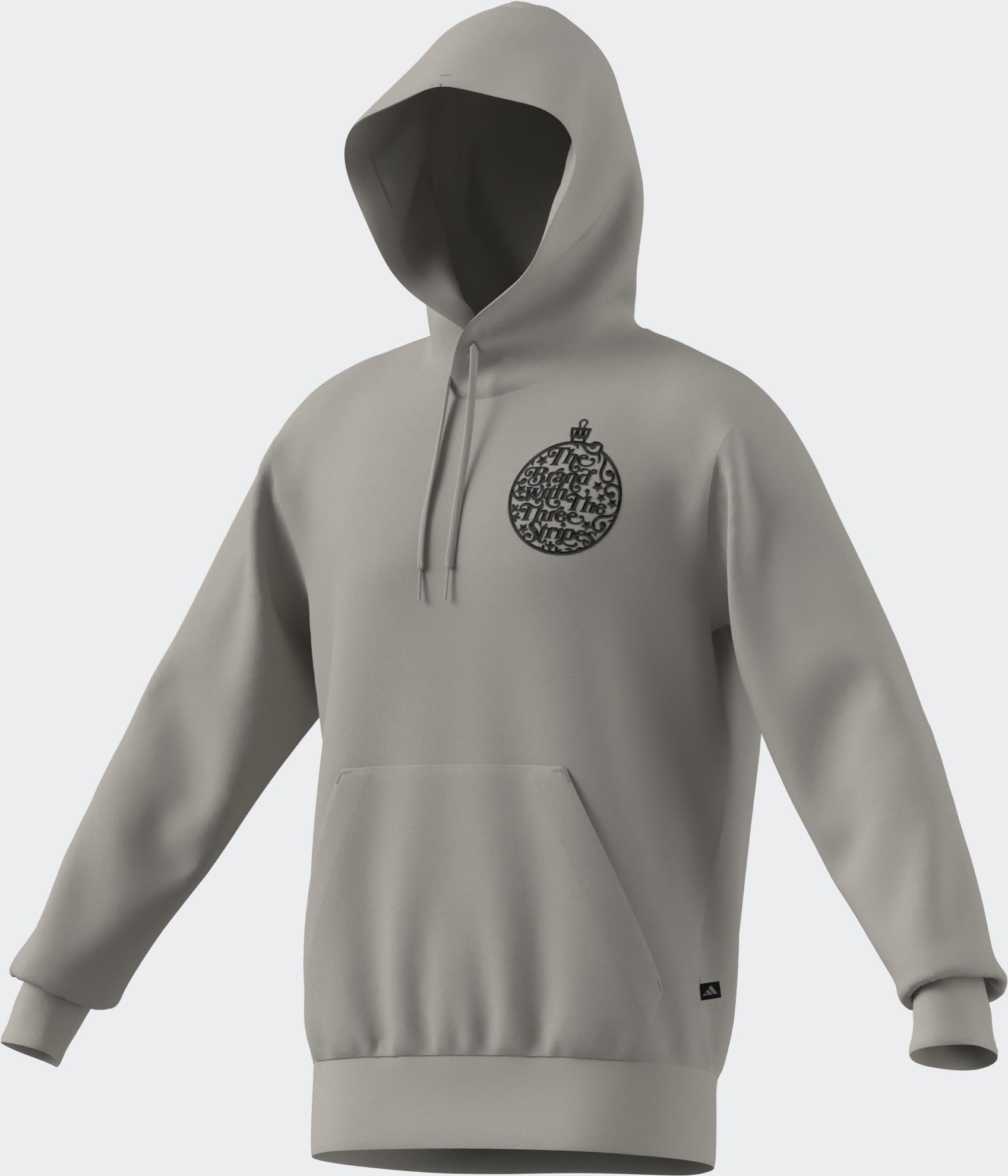 Holiday Metallic Graphic Hoodie, Grey, A901_ONE, large image number 6