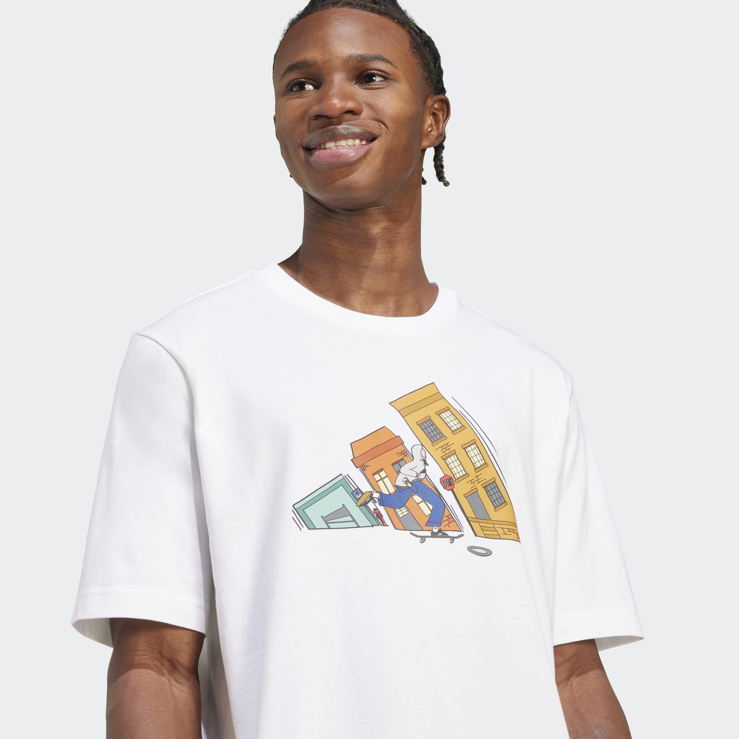 Doodle Hunt Skate Graphic T-Shirt, White, A901_ONE, large image number 2