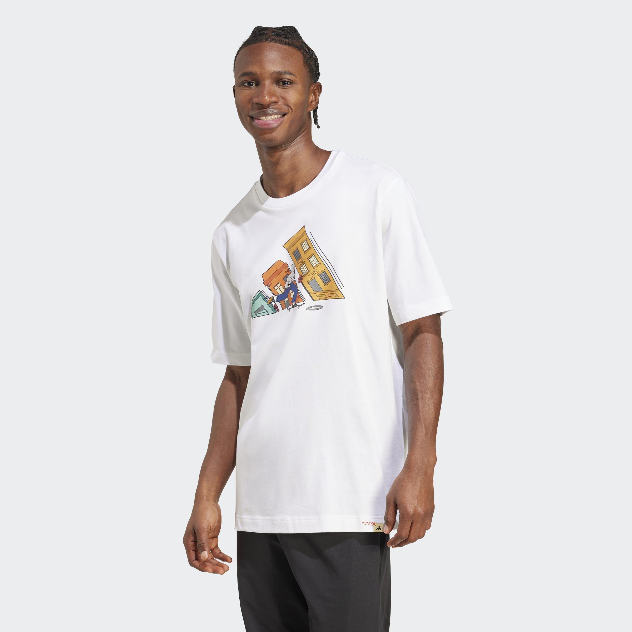 Doodle Hunt Skate Graphic T-Shirt, White, A901_ONE, large image number 5