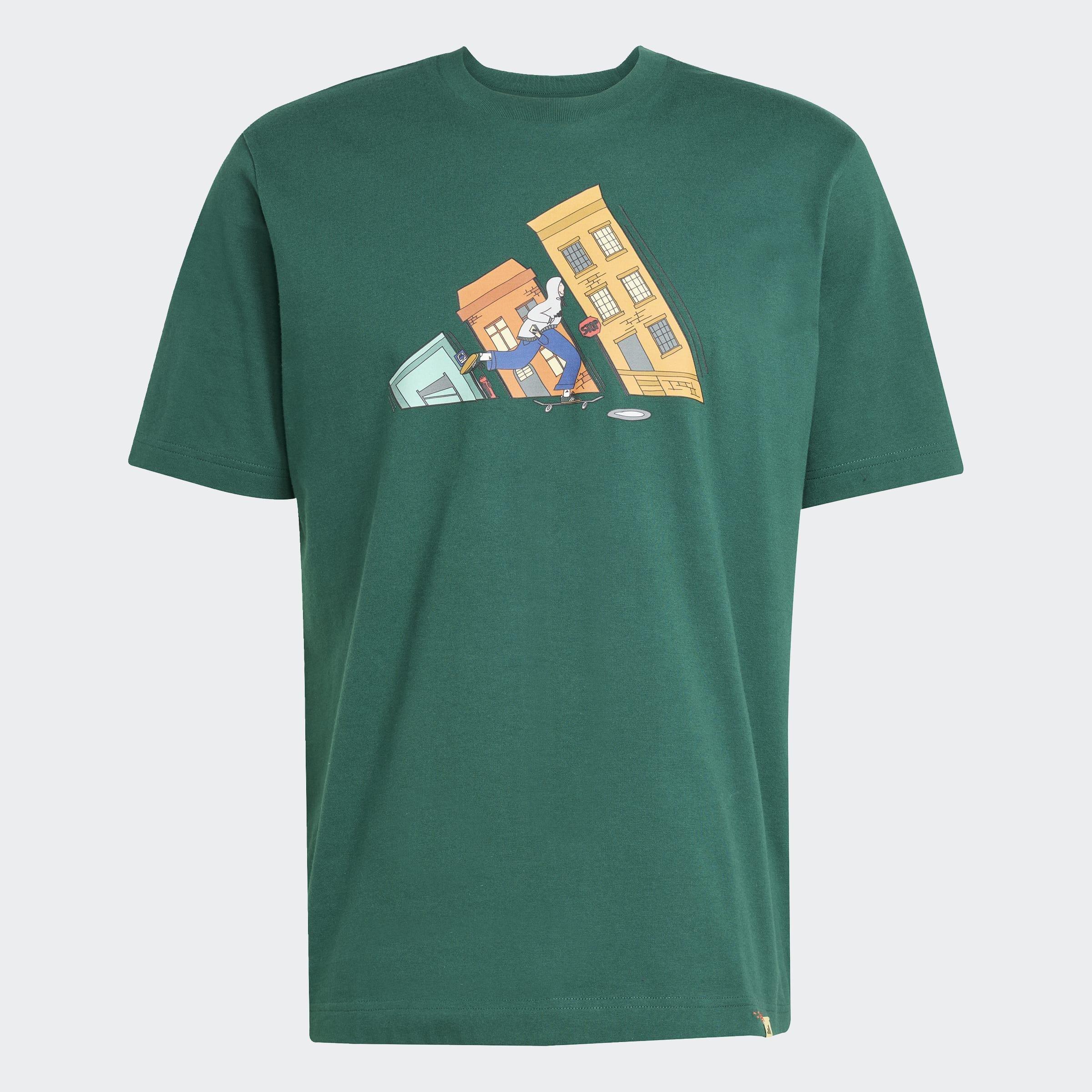 Doodle Hunt Skate Graphic T-Shirt, Green