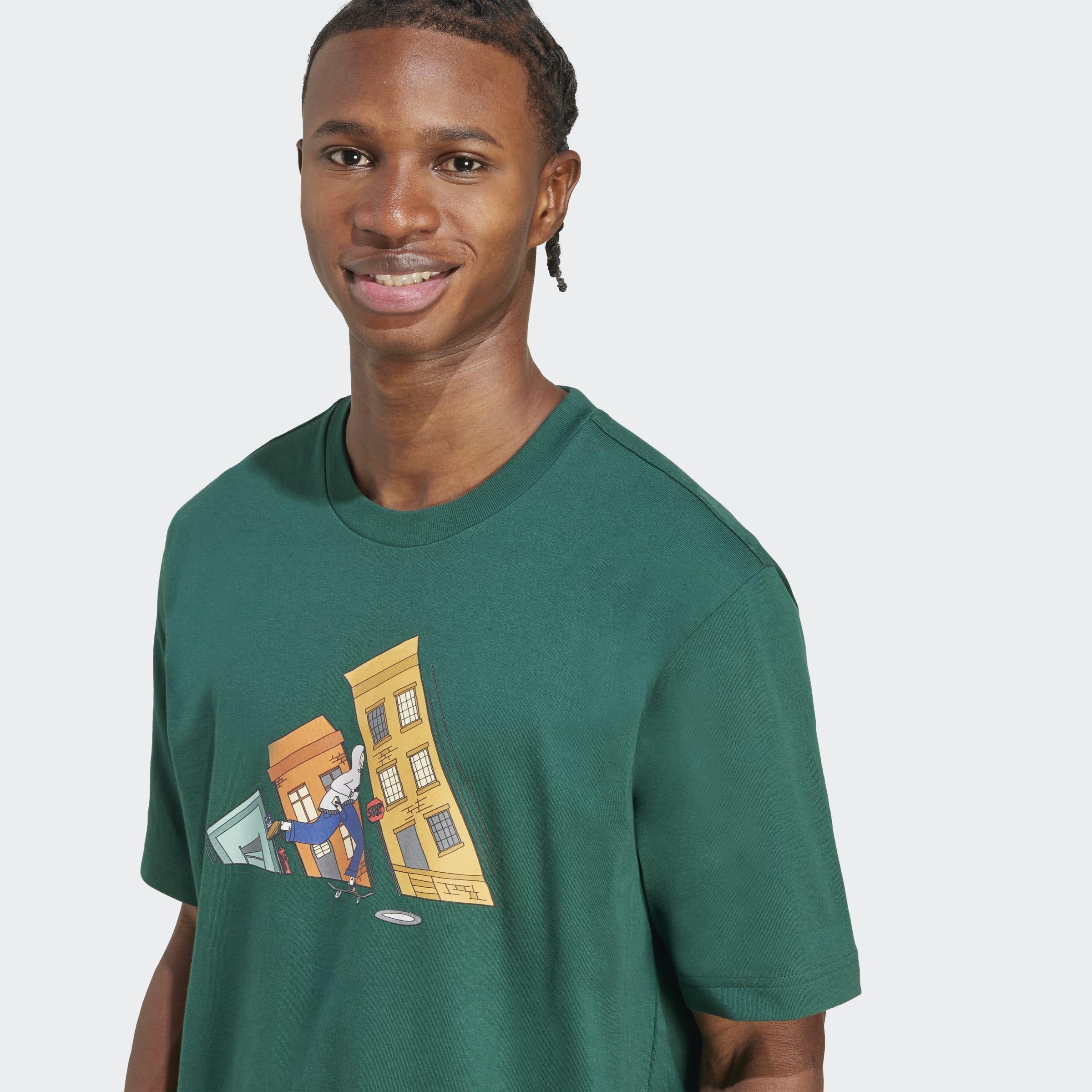 Doodle Hunt Skate Graphic T-Shirt, Green, A901_ONE, large image number 3