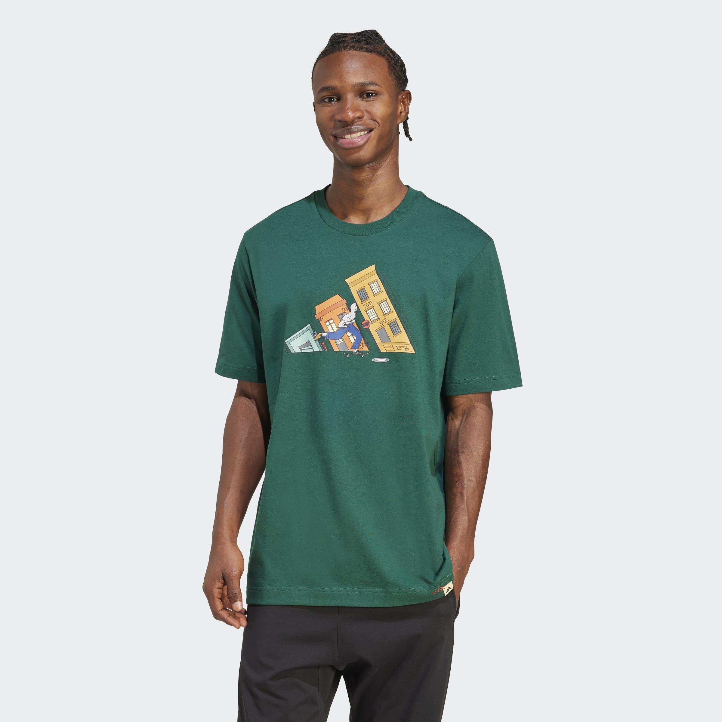 Doodle Hunt Skate Graphic T-Shirt, Green, A901_ONE, large image number 4