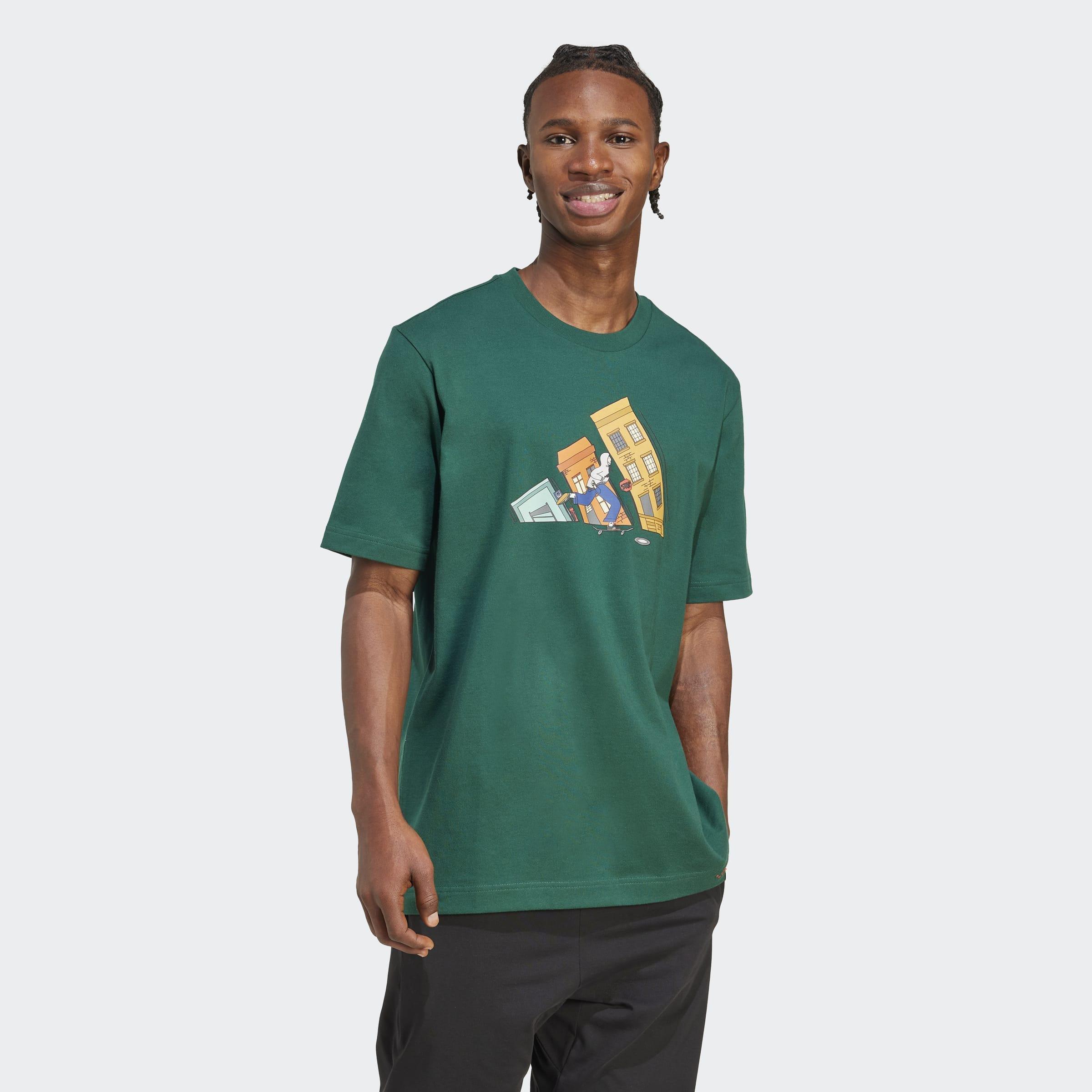 Doodle Hunt Skate Graphic T-Shirt, Green, A901_ONE, large image number 5