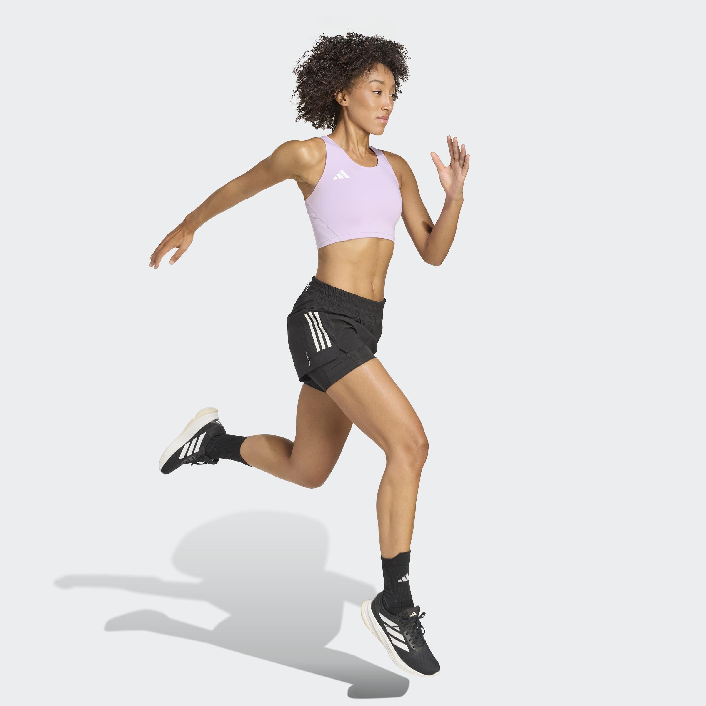 Adizero Essentials Running Crop Top, Purple, A901_ONE, large image number 5