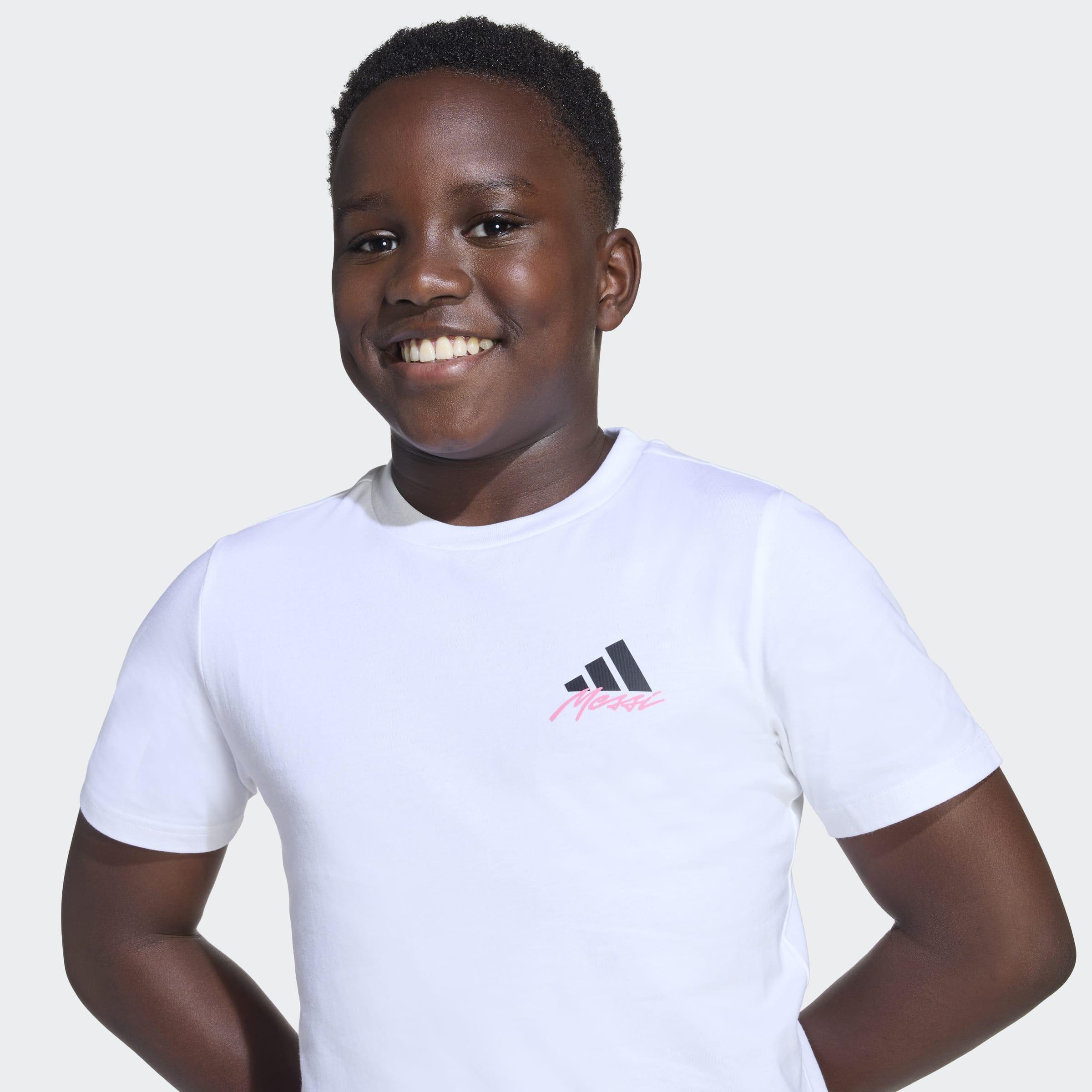 Kids Messi Icon Graphic T-Shirt, White, A901_ONE, large image number 3