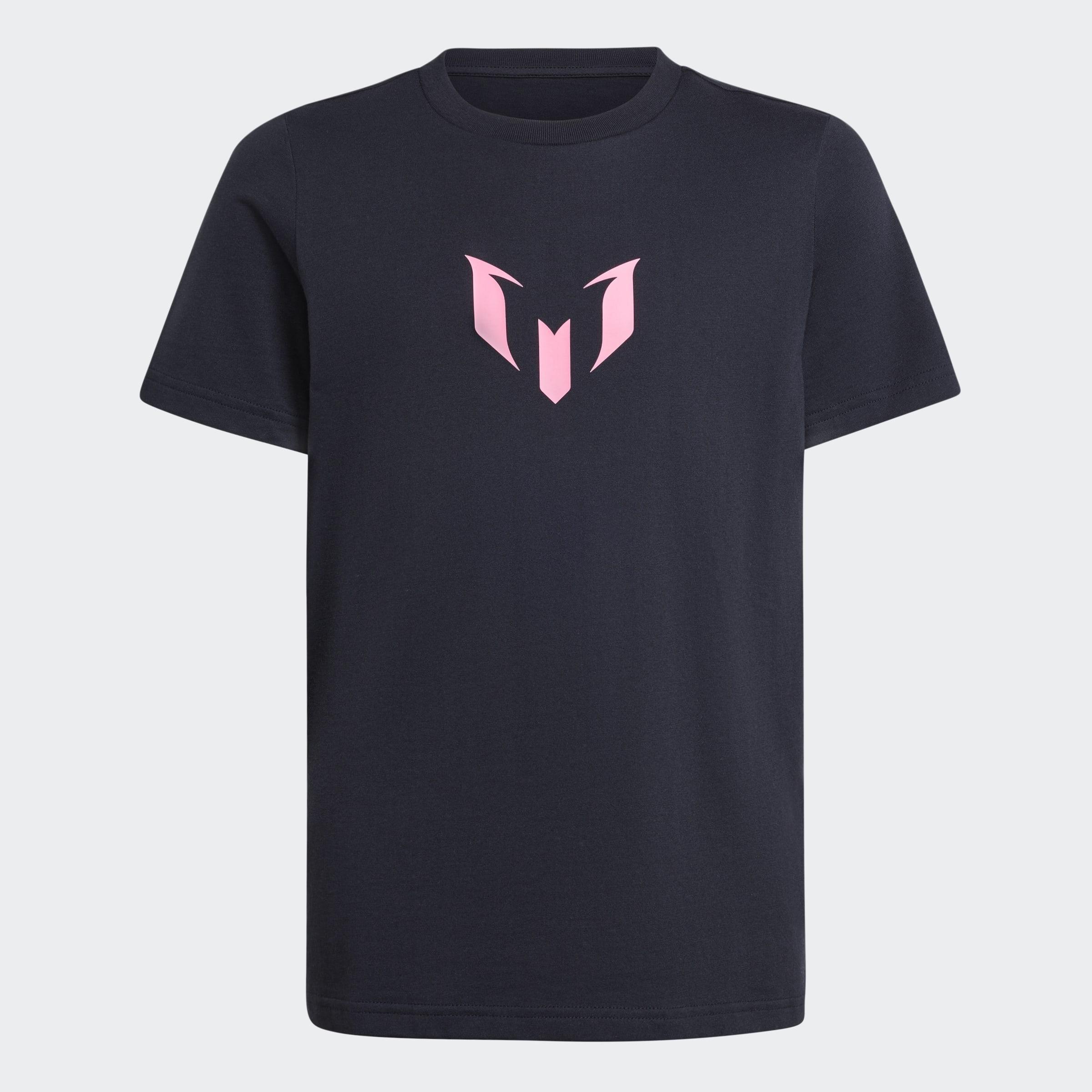 Kids Messi Name and Number Graphic T-Shirt, Black