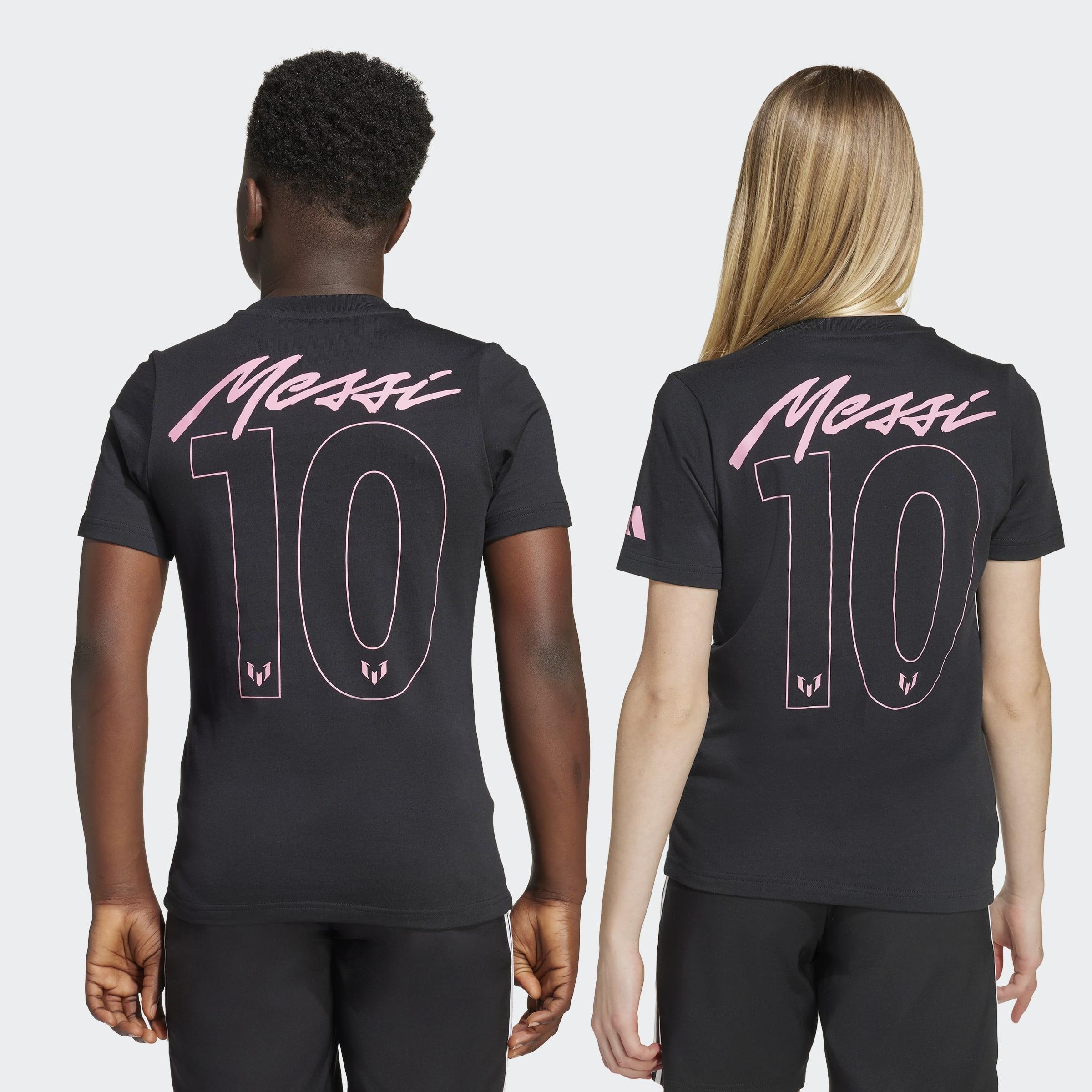 Kids Messi Name and Number Graphic T-Shirt, Black, A901_ONE, large image number 2