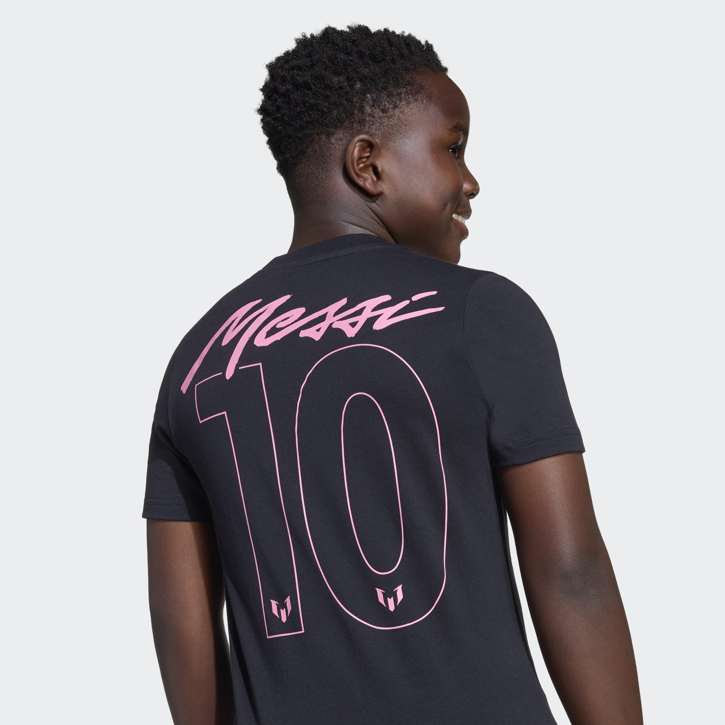 Kids Messi Name and Number Graphic T-Shirt, Black, A901_ONE, large image number 3