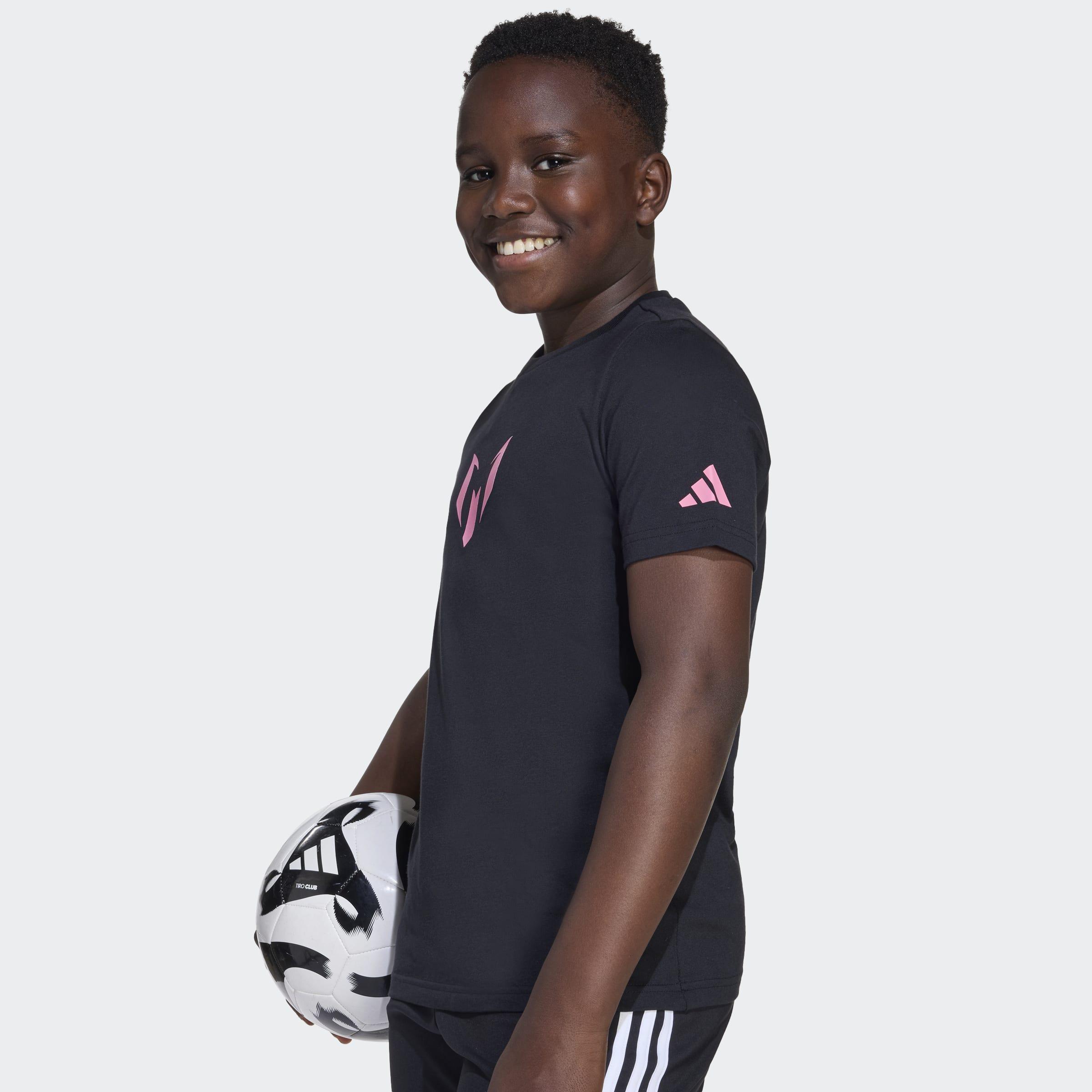 Kids Messi Name and Number Graphic T-Shirt, Black, A901_ONE, large image number 4