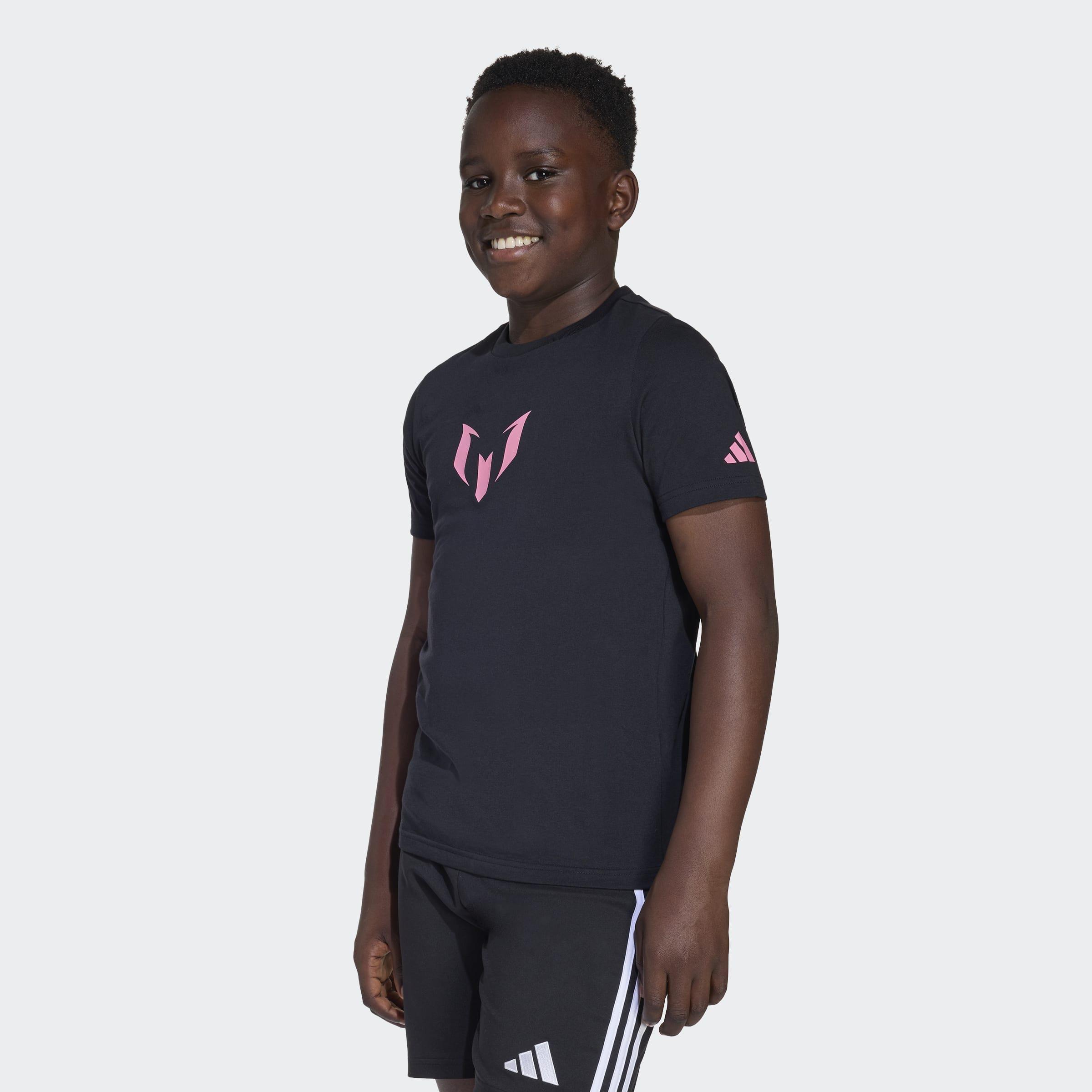 Kids Messi Name and Number Graphic T-Shirt, Black, A901_ONE, large image number 6