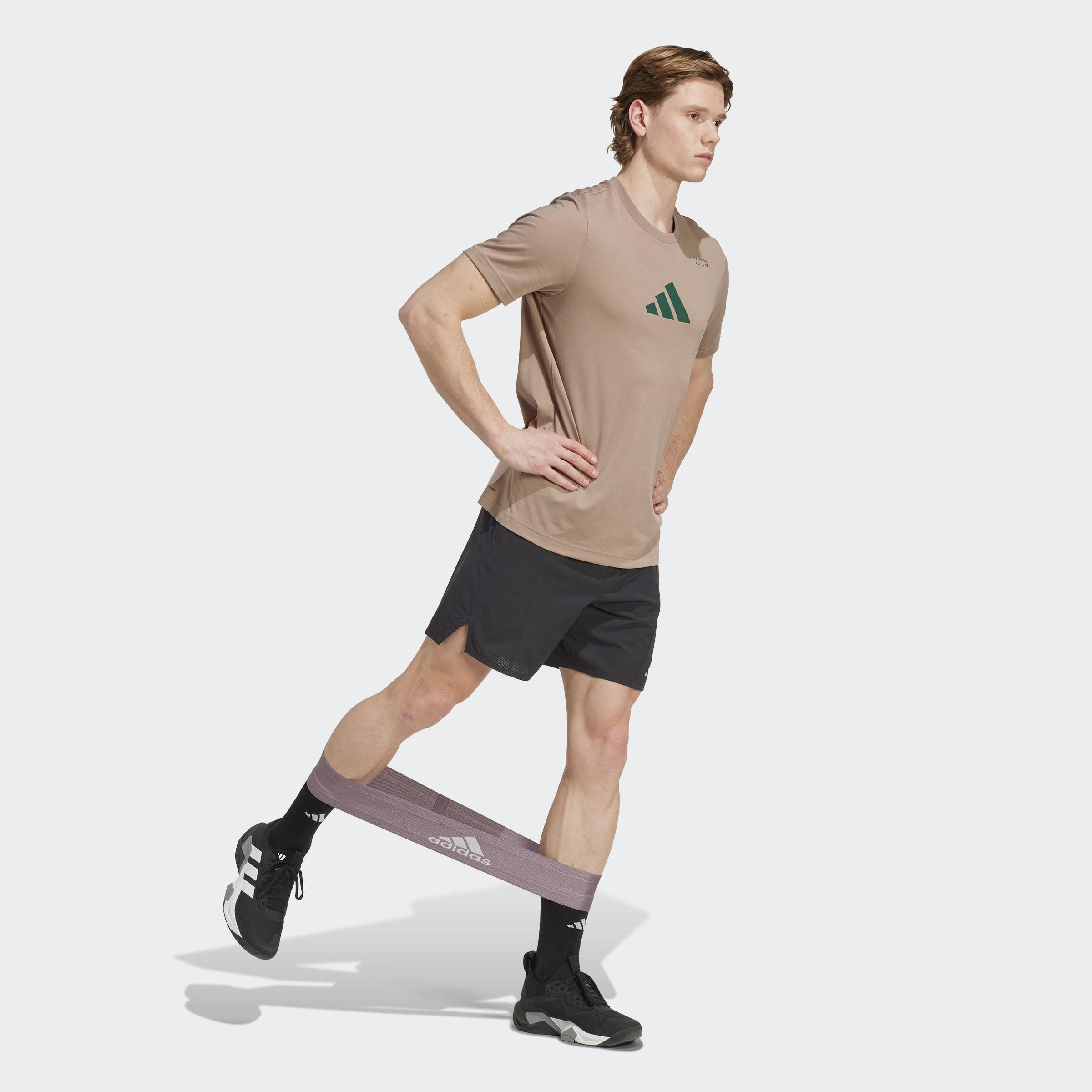 Climacool Category Training Graphic T-Shirt, Brown, A901_ONE, large image number 5