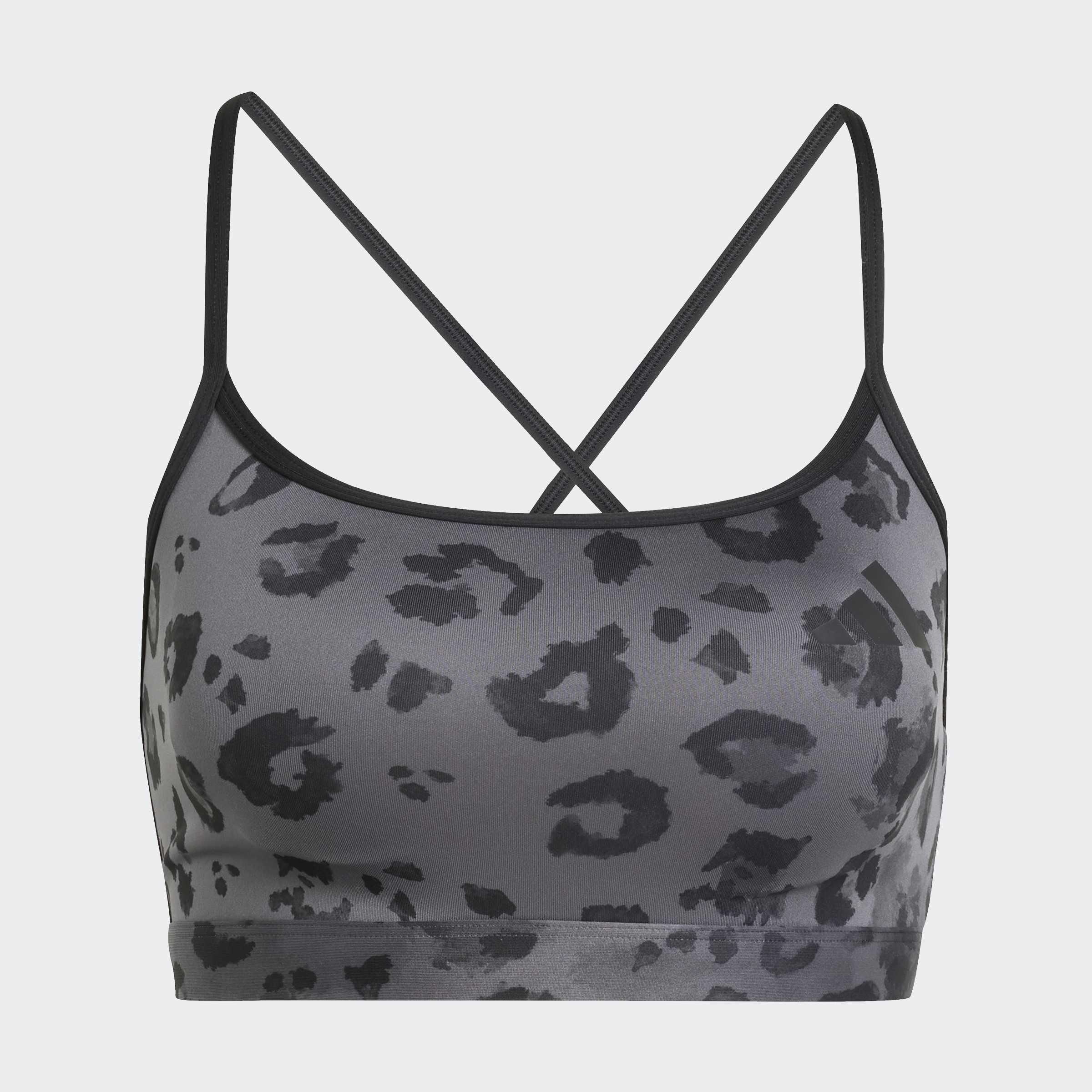 Powerreact Essentials Light Support Bra Print, Grey, A901_ONE, large image number 0