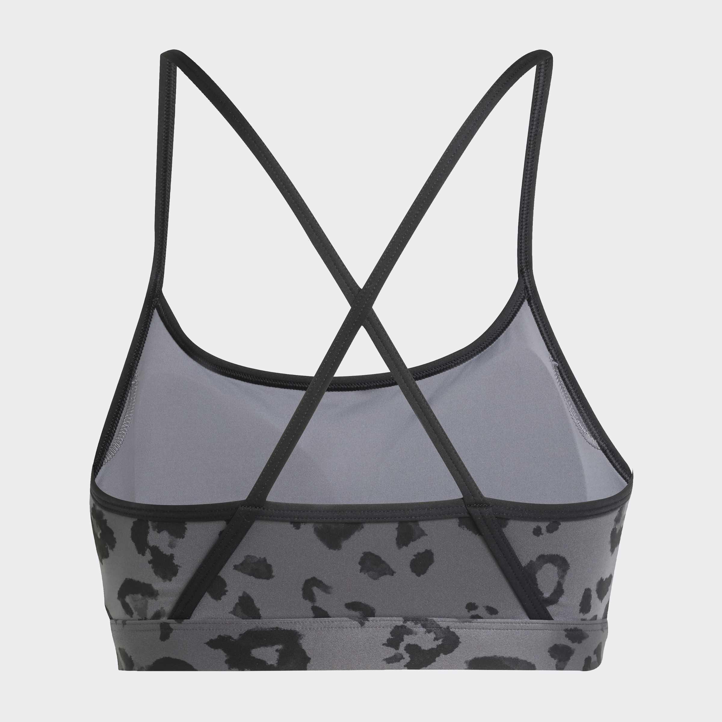 Powerreact Essentials Light Support Bra Print, Grey, A901_ONE, large image number 1