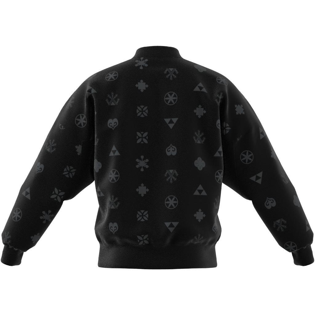 Unisex Bloom Sky Print Woven Bomber Jacket, Black, A901_ONE, large image number 14