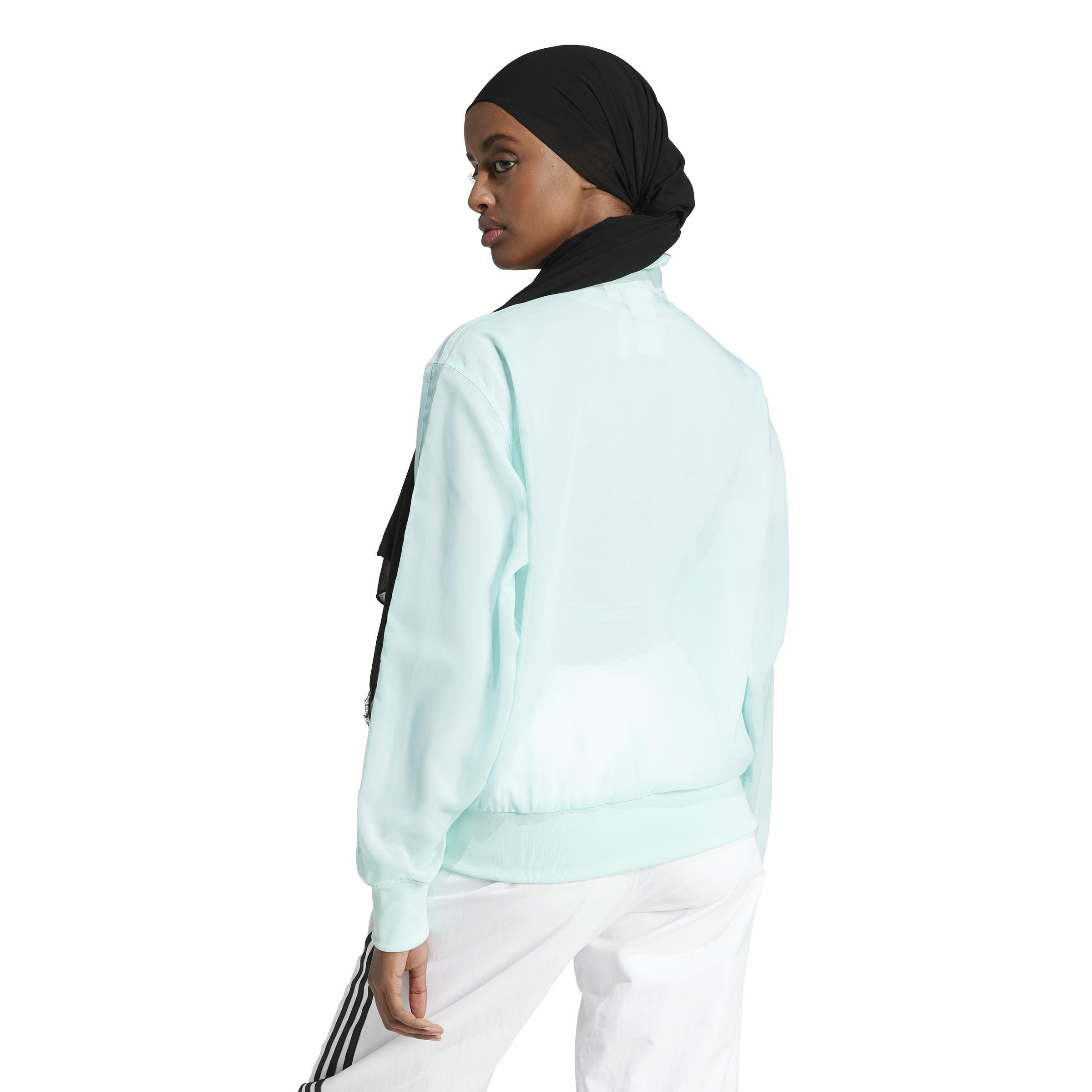 Adicolor Sheer Track Top, Turquoise, A901_ONE, large image number 2