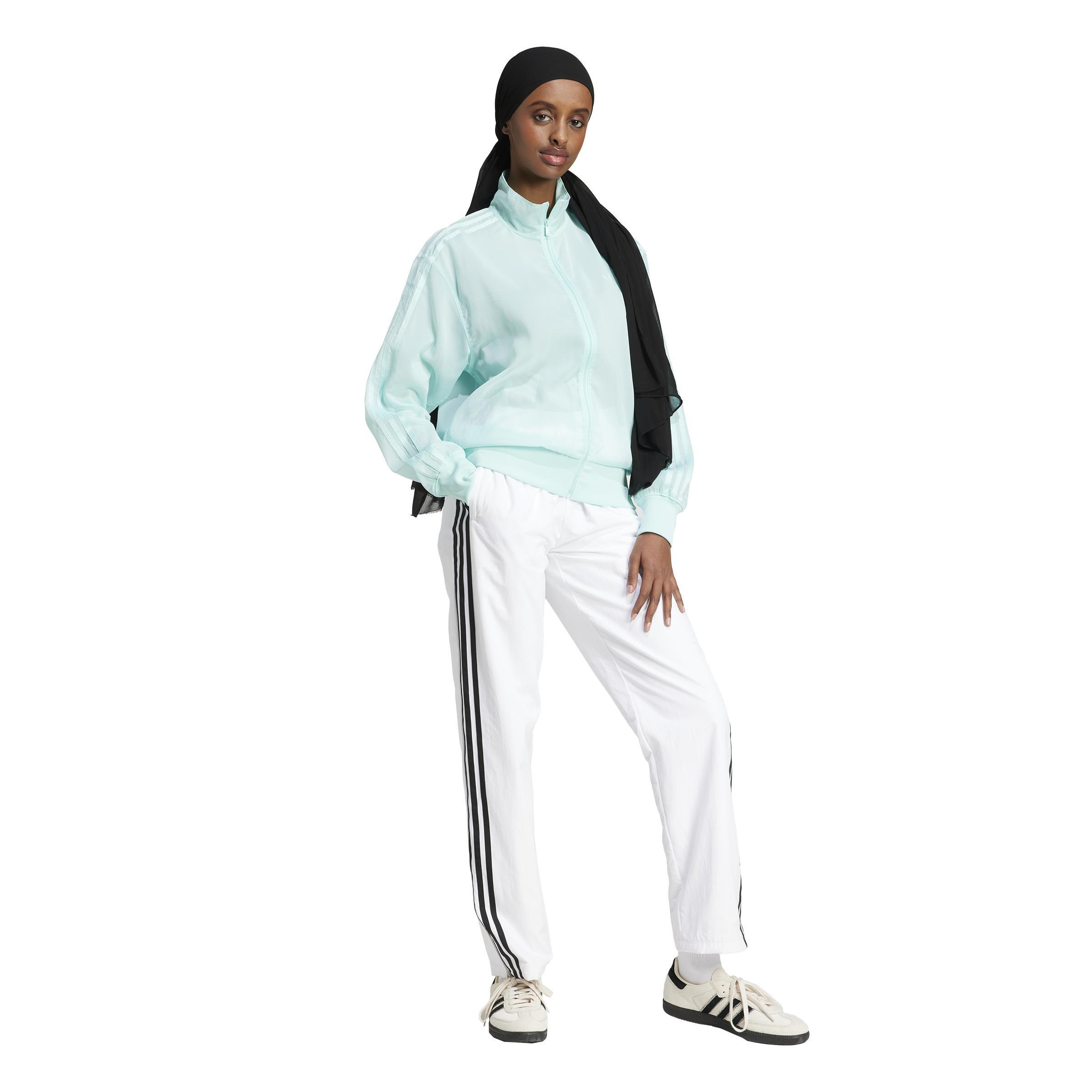 Adicolor Sheer Track Top, Turquoise, A901_ONE, large image number 9