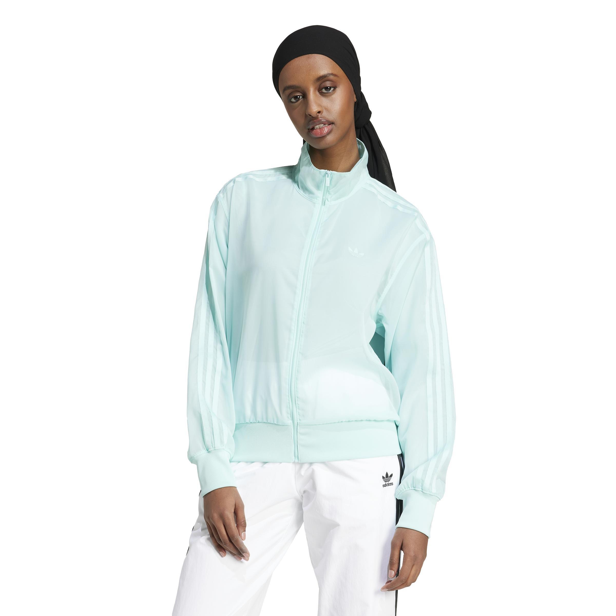 Adicolor Sheer Track Top, Turquoise, A901_ONE, large image number 10
