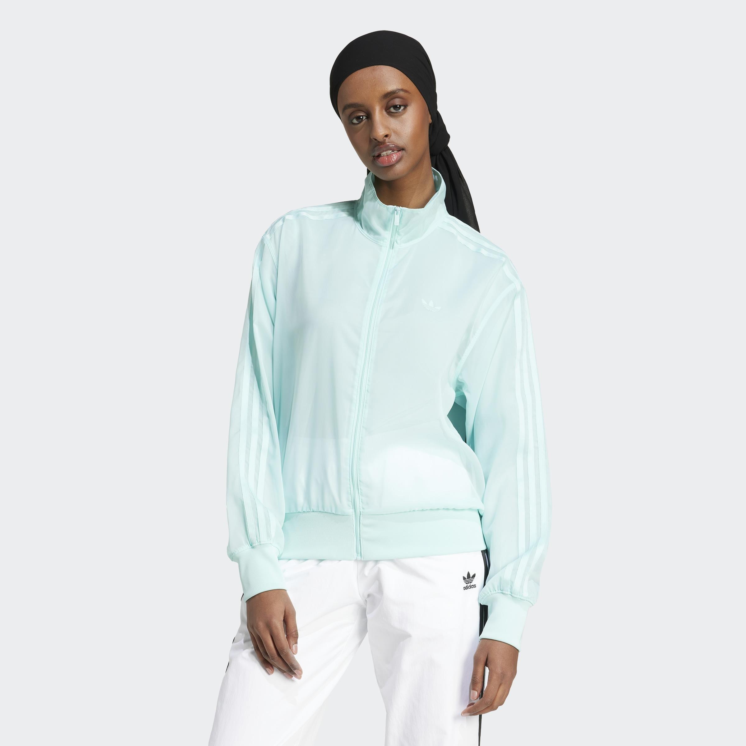 Adicolor Sheer Track Top, Turquoise, A901_ONE, large image number 11