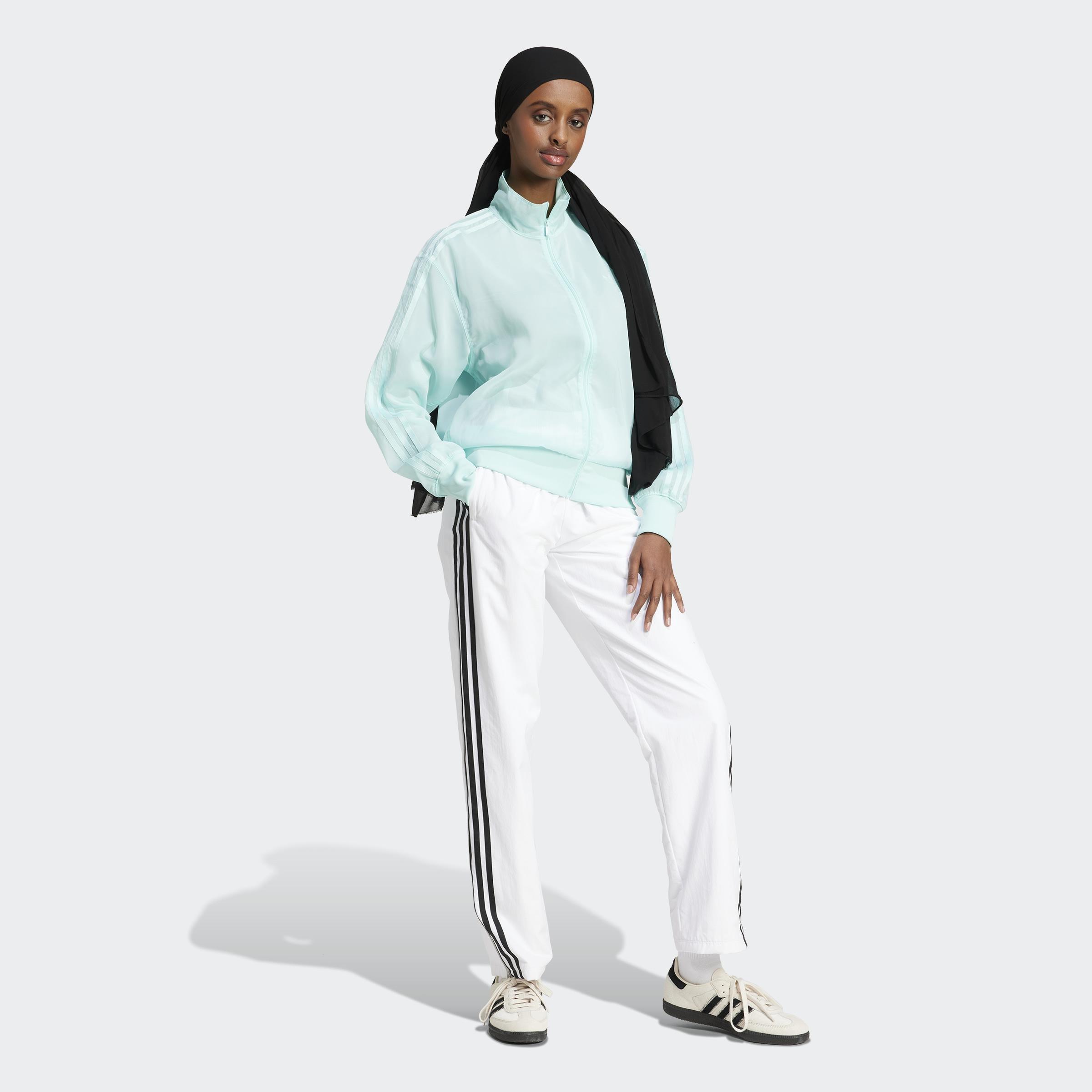 Adicolor Sheer Track Top, Turquoise, A901_ONE, large image number 12