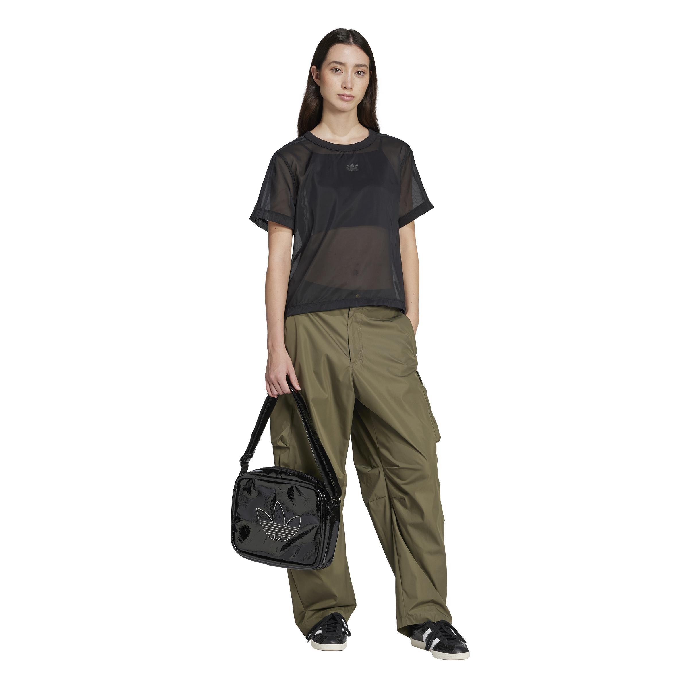 Adicolor Sheer 3-Stripes T-Shirt, Black, A901_ONE, large image number 8