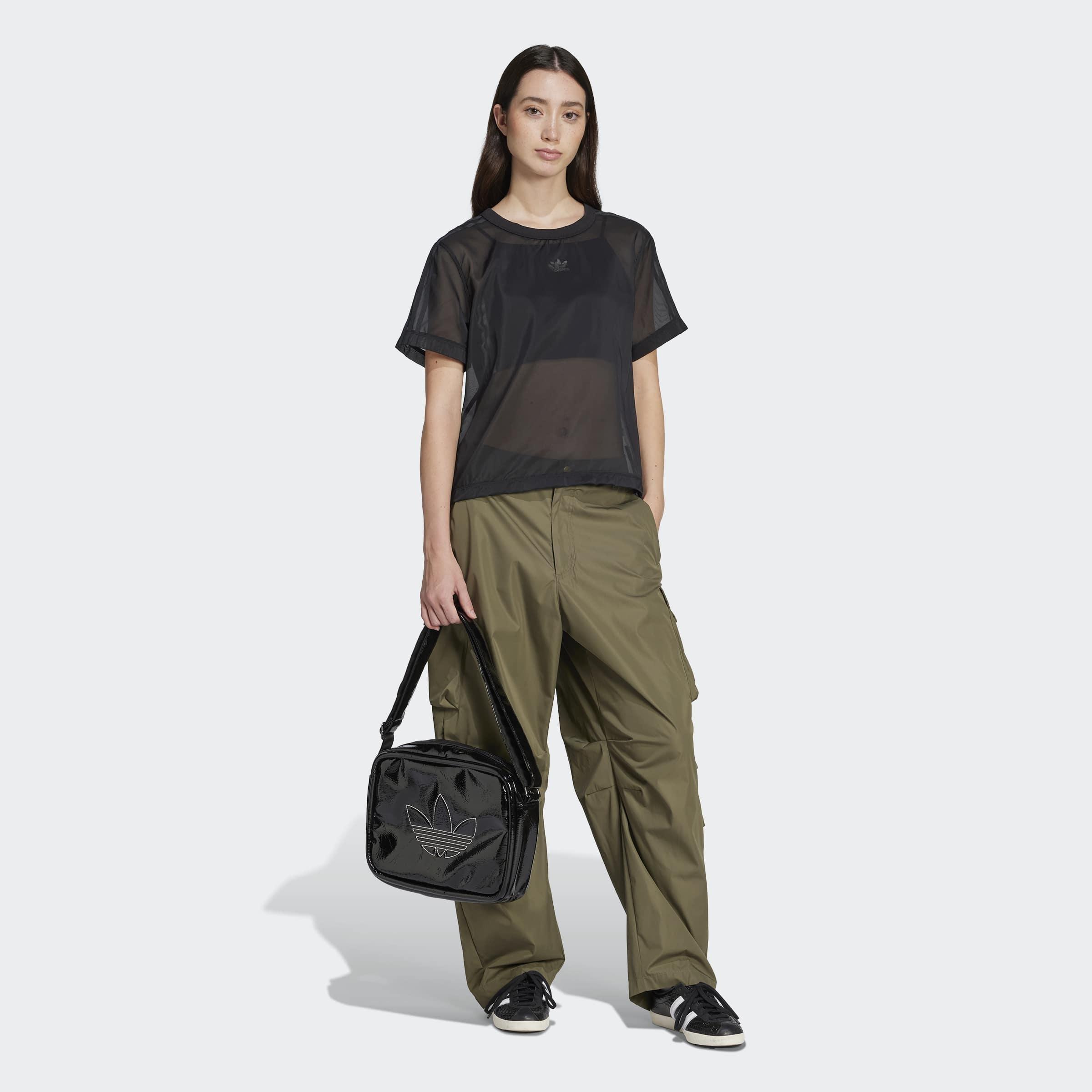 Adicolor Sheer 3-Stripes T-Shirt, Black, A901_ONE, large image number 12