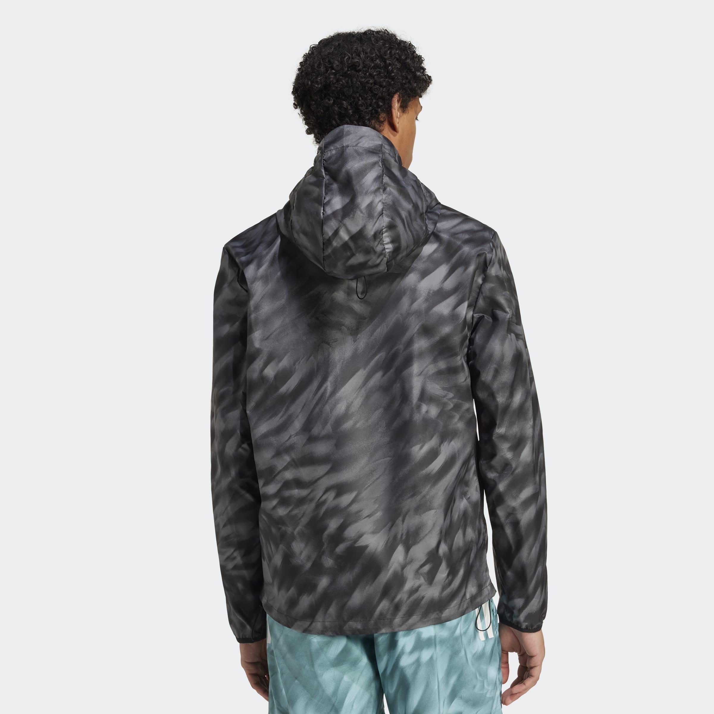 Own The Run Allover Print Jacket, Grey