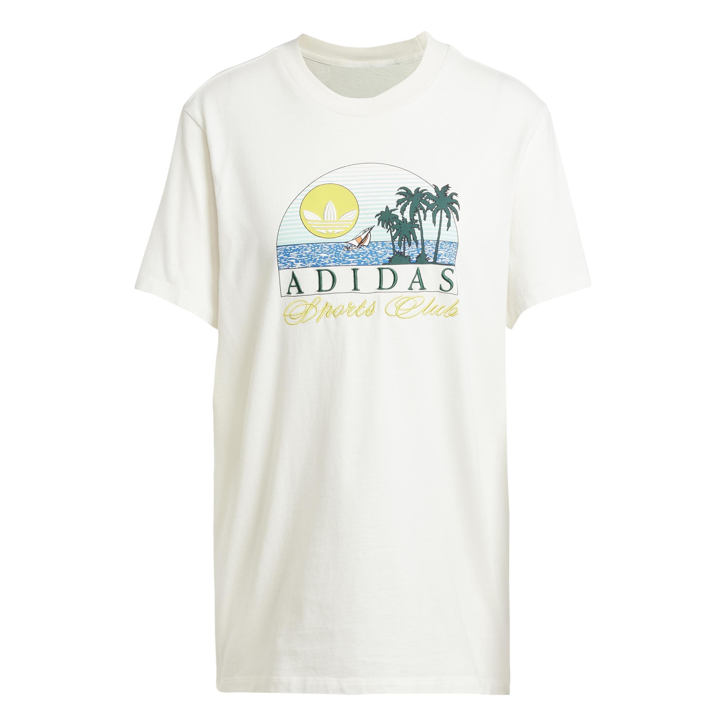 Trefoil Series Island Club Loose T-Shirt, White, A901_ONE, large image number 0