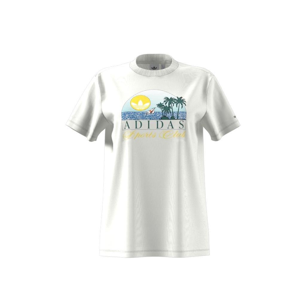 Trefoil Series Island Club Loose T-Shirt, White, A901_ONE, large image number 9