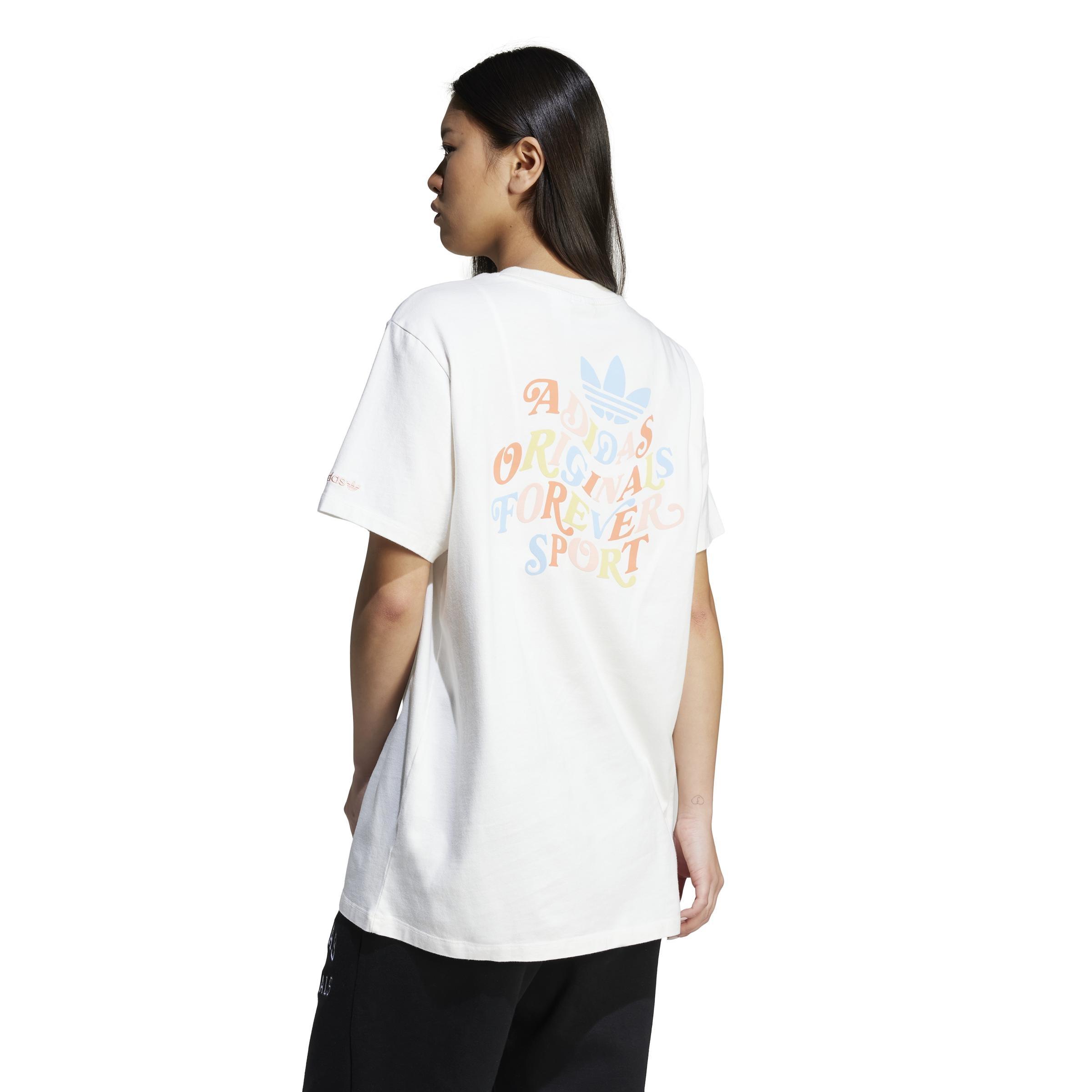 Trefoil Series Forever Originals Loose T-Shirt, White, A901_ONE, large image number 2