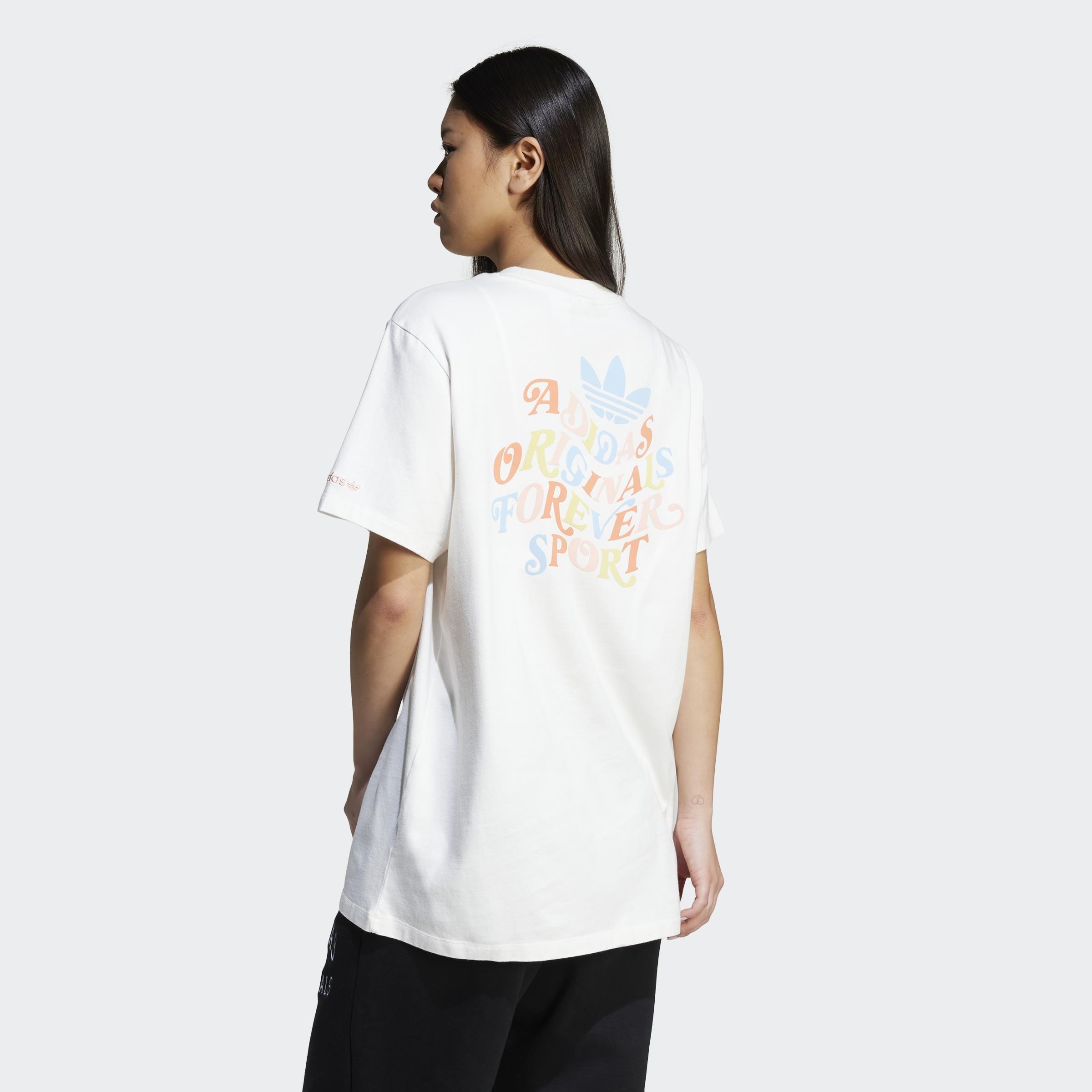 Trefoil Series Forever Originals Loose T-Shirt, White, A901_ONE, large image number 3
