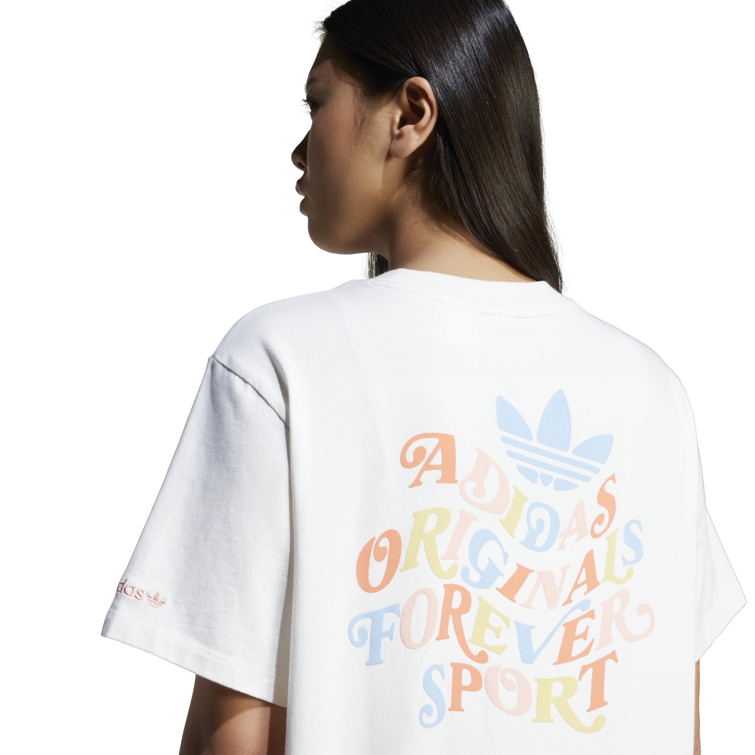 Trefoil Series Forever Originals Loose T-Shirt, White, A901_ONE, large image number 4