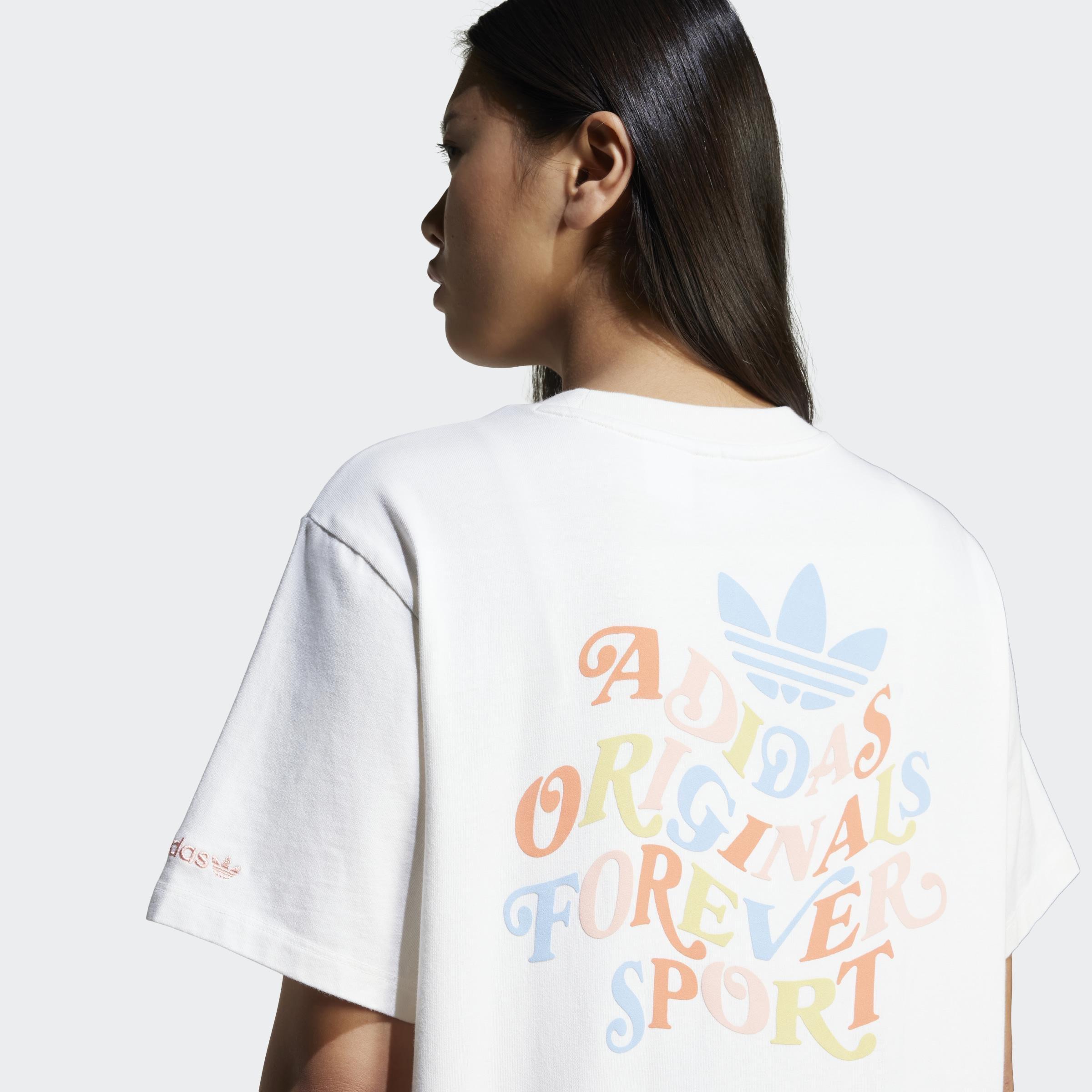 Trefoil Series Forever Originals Loose T-Shirt, White, A901_ONE, large image number 7