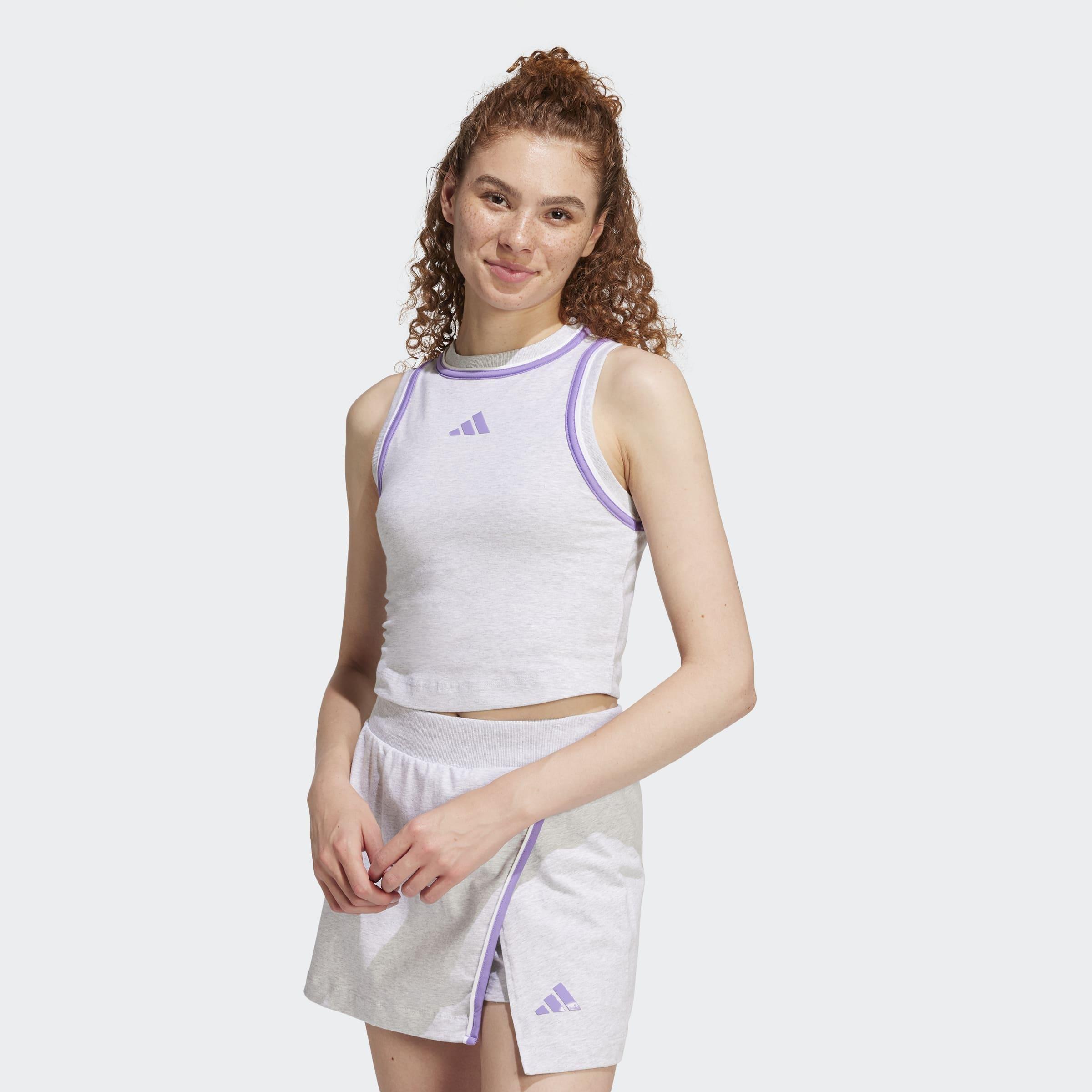Essentials Color-Pop Cotton Crop Tank Top, Grey, A901_ONE, large image number 5