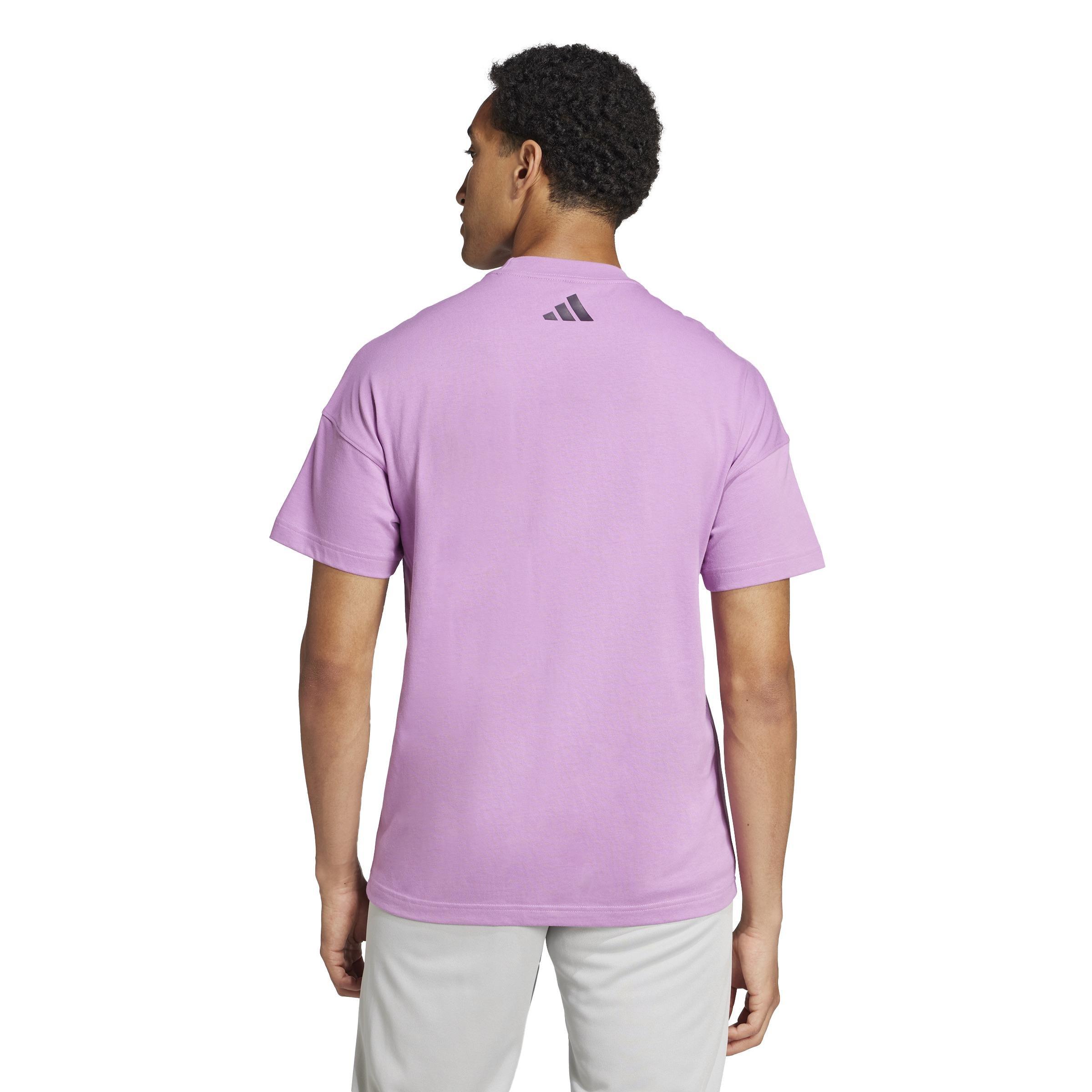 Unisex Bloom Sky Print T-Shirt, Purple, , large image number 4