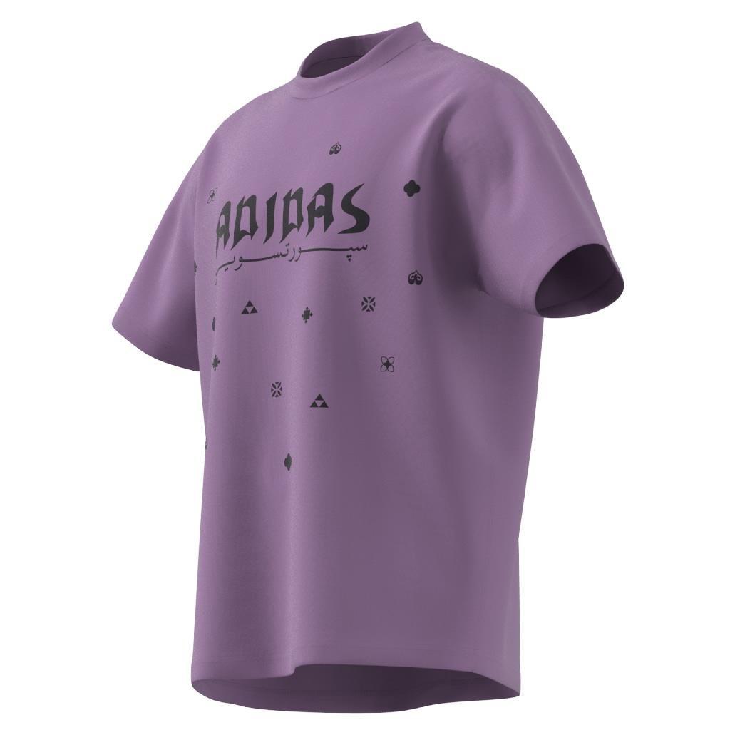 Unisex Bloom Sky Print T-Shirt, Purple, A901_ONE, large image number 12