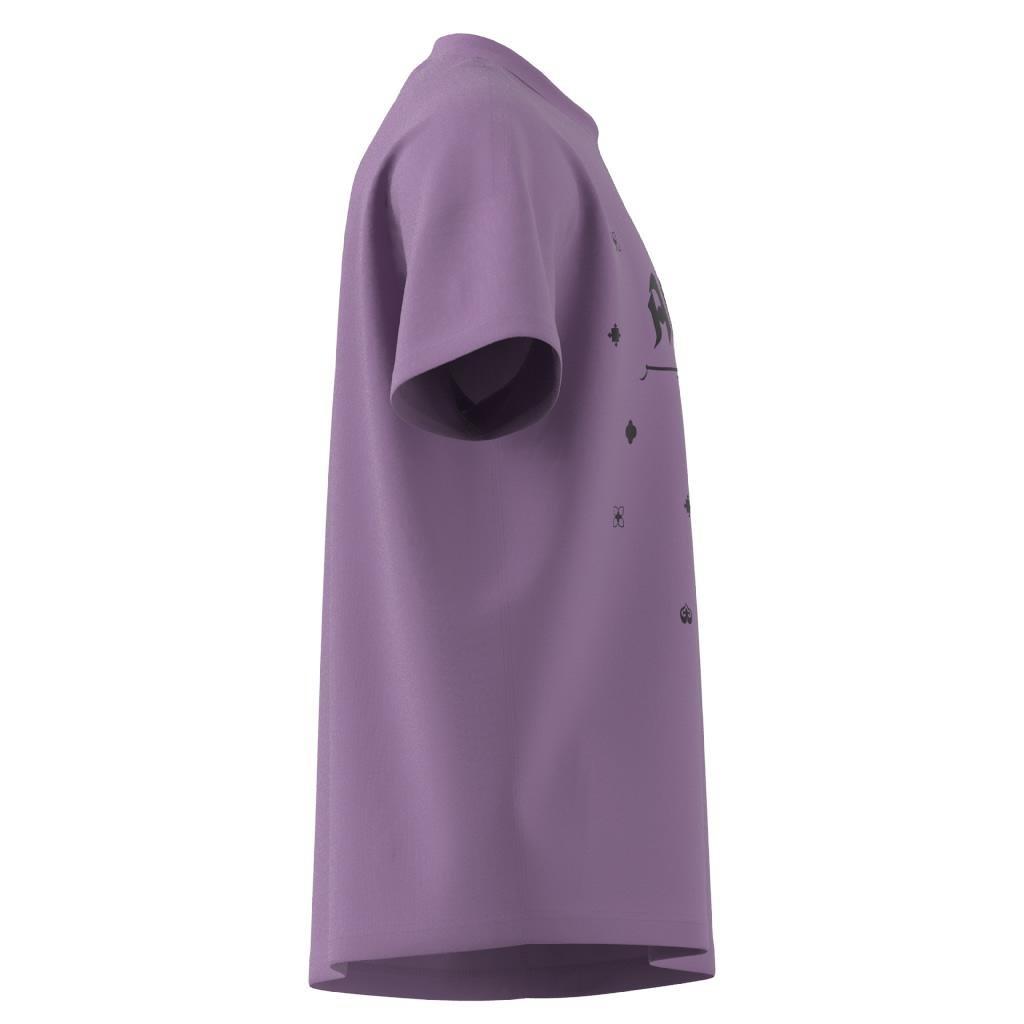 Unisex Bloom Sky Print T-Shirt, Purple, A901_ONE, large image number 14