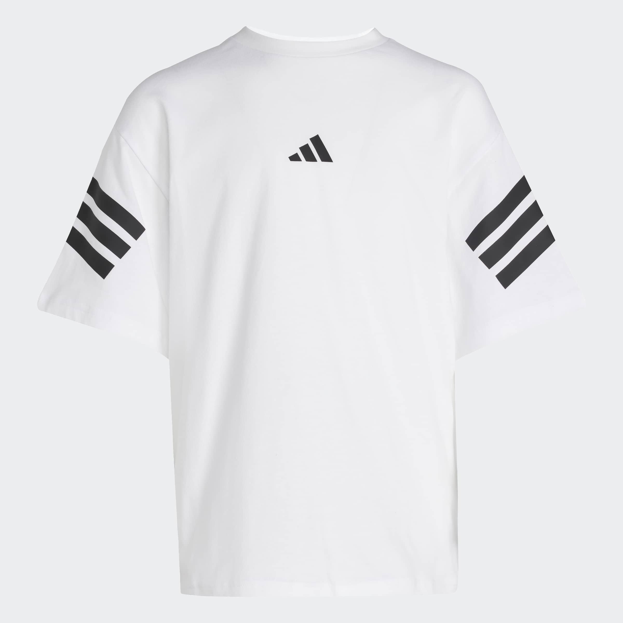 Kids Unisex Future Icons 3-Stripes T-Shirt, White, A901_ONE, large image number 0