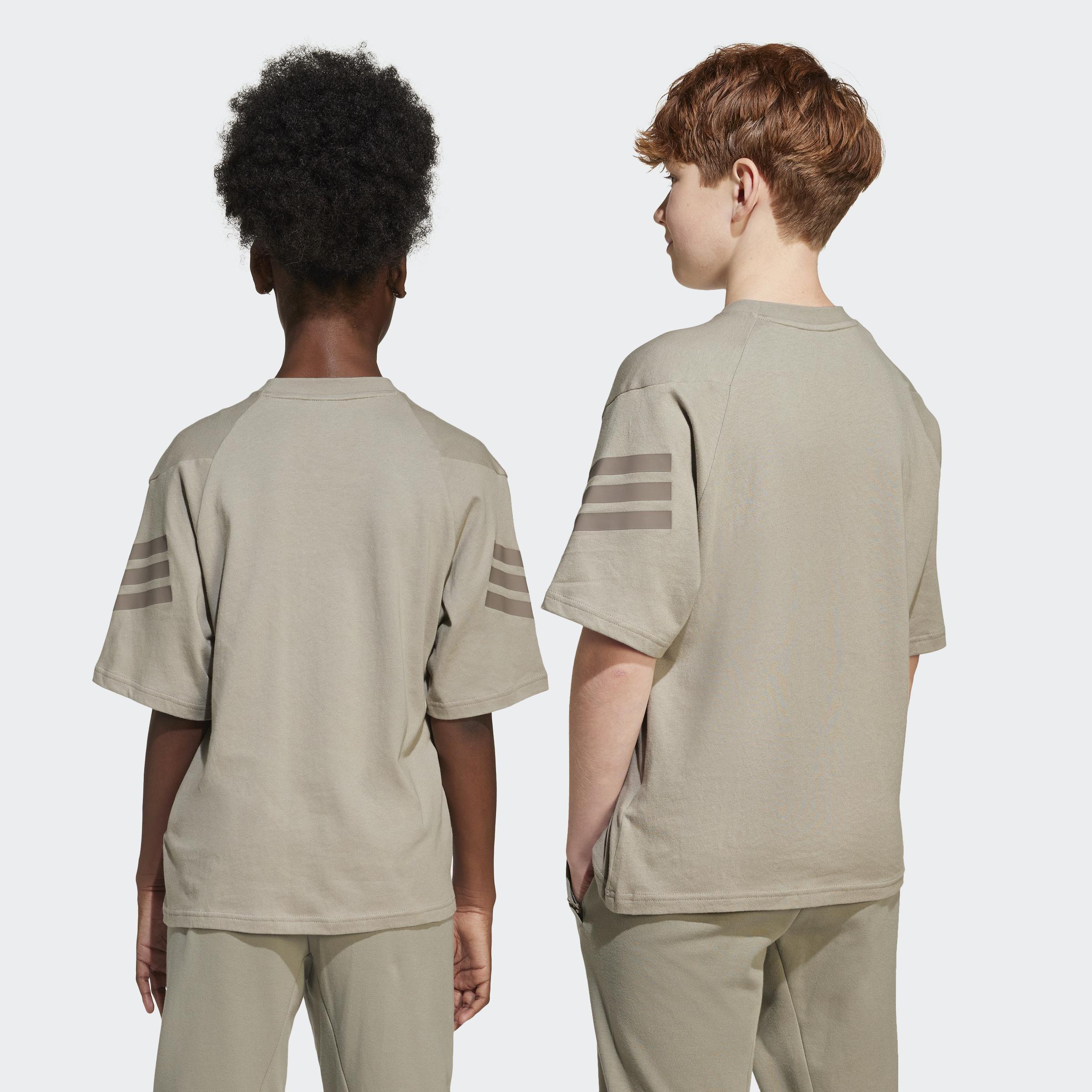 Kids Unisex Future Icons 3-Stripes T-Shirt, Beige, A901_ONE, large image number 4