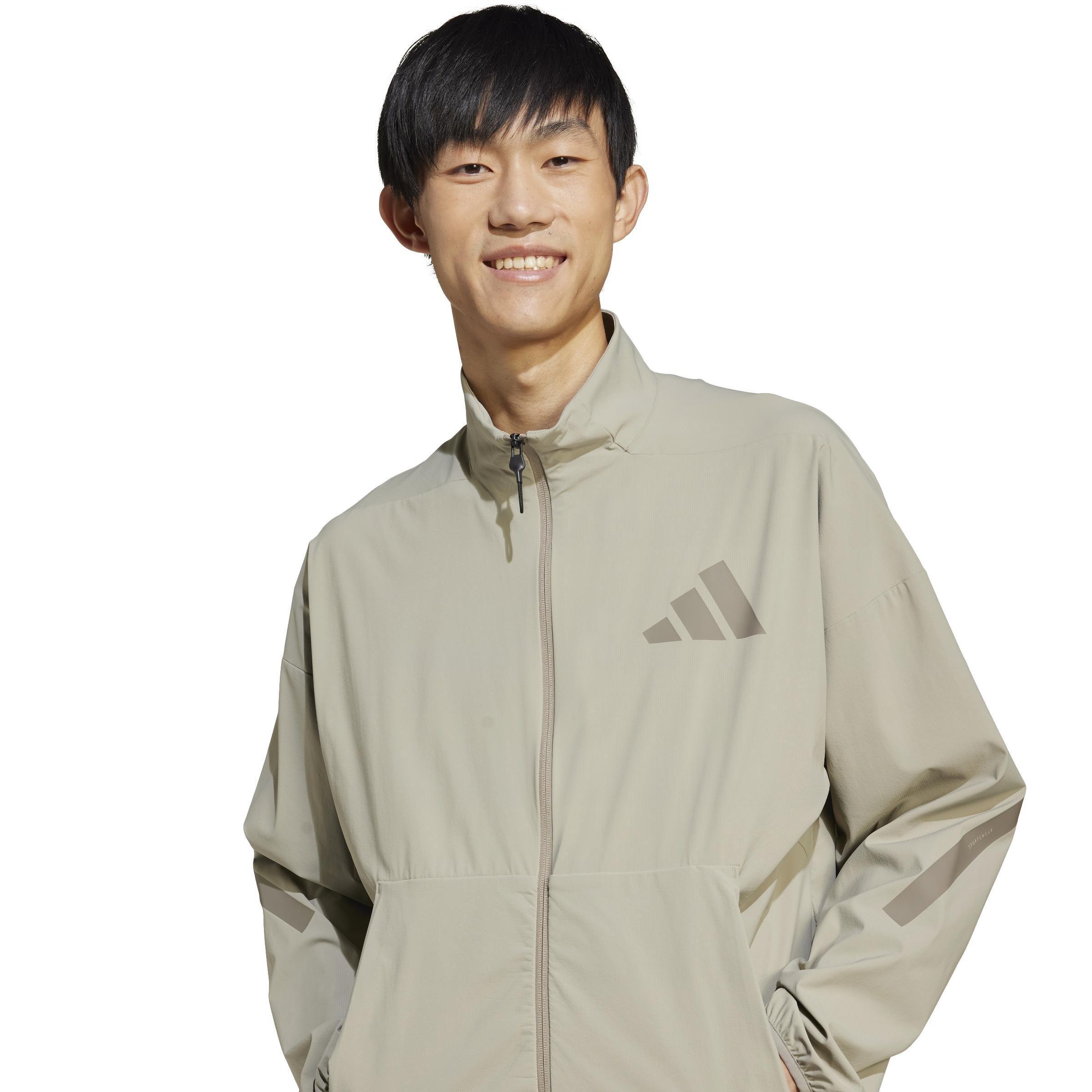 adidas Z.N.E. Woven Track Top, Beige, A901_ONE, large image number 4