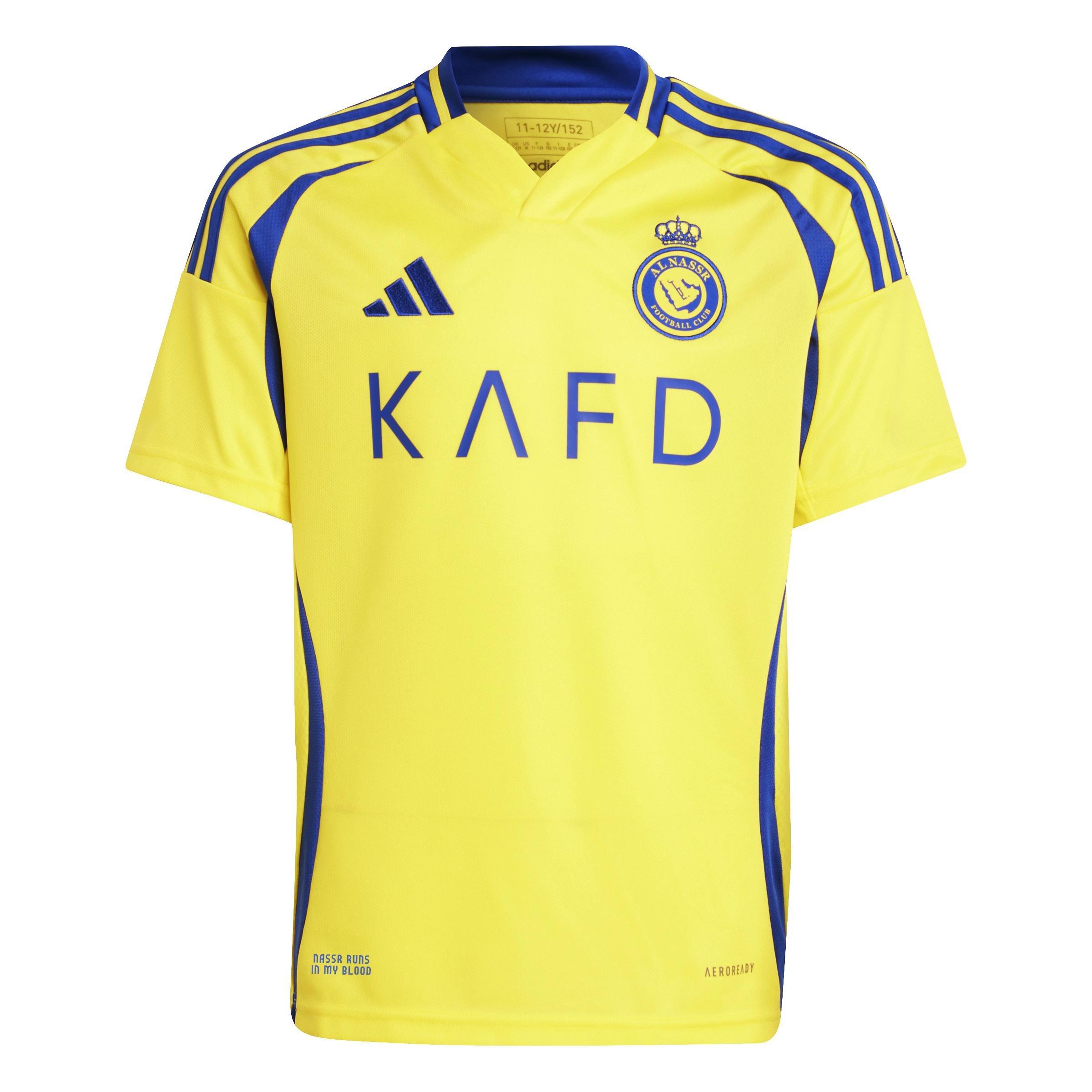 Kids Al Nassr FC 24/25 Ronaldo Home Jersey, Yellow, A901_ONE, large image number 0