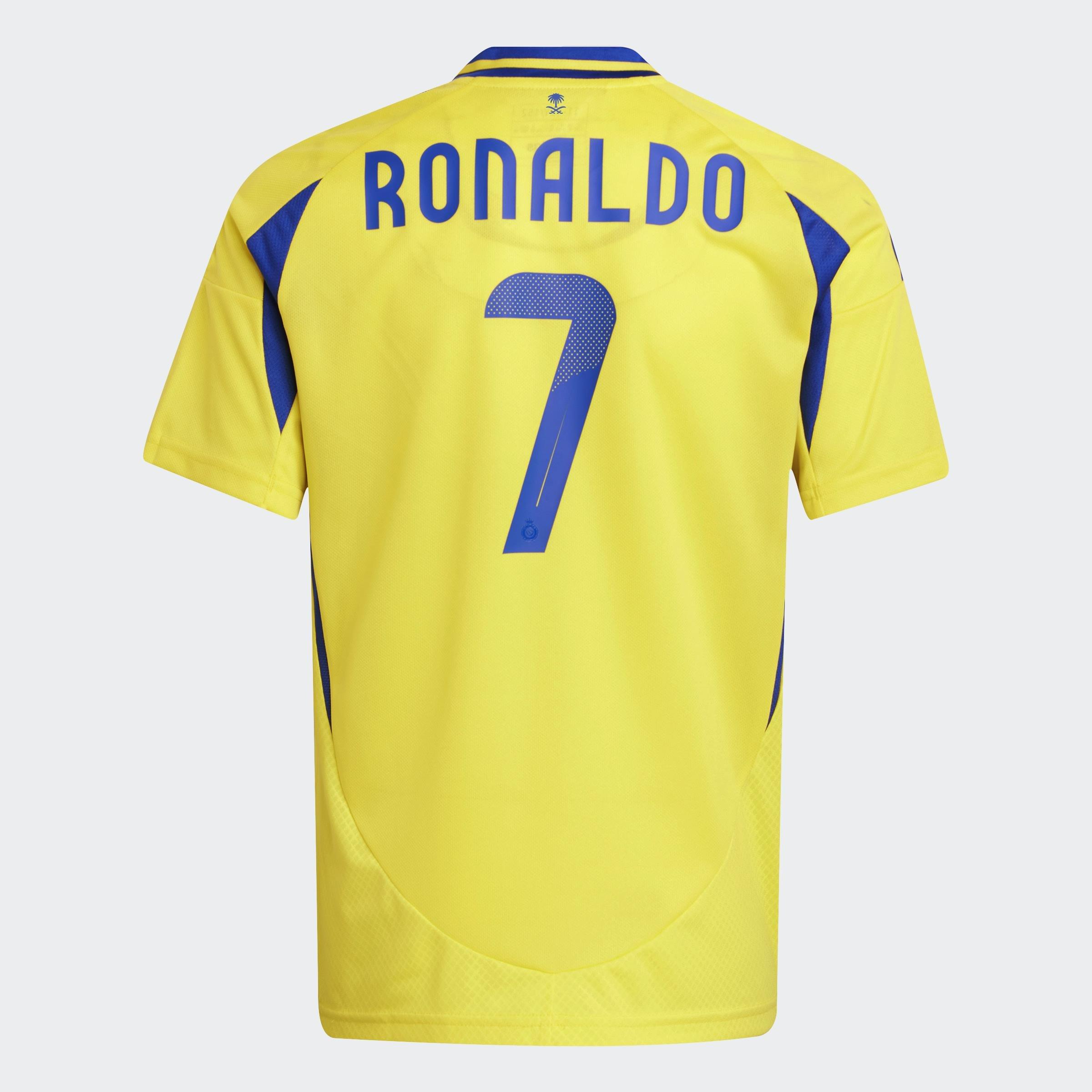 Kids Al Nassr FC 24/25 Ronaldo Home Jersey, Yellow, A901_ONE, large image number 4