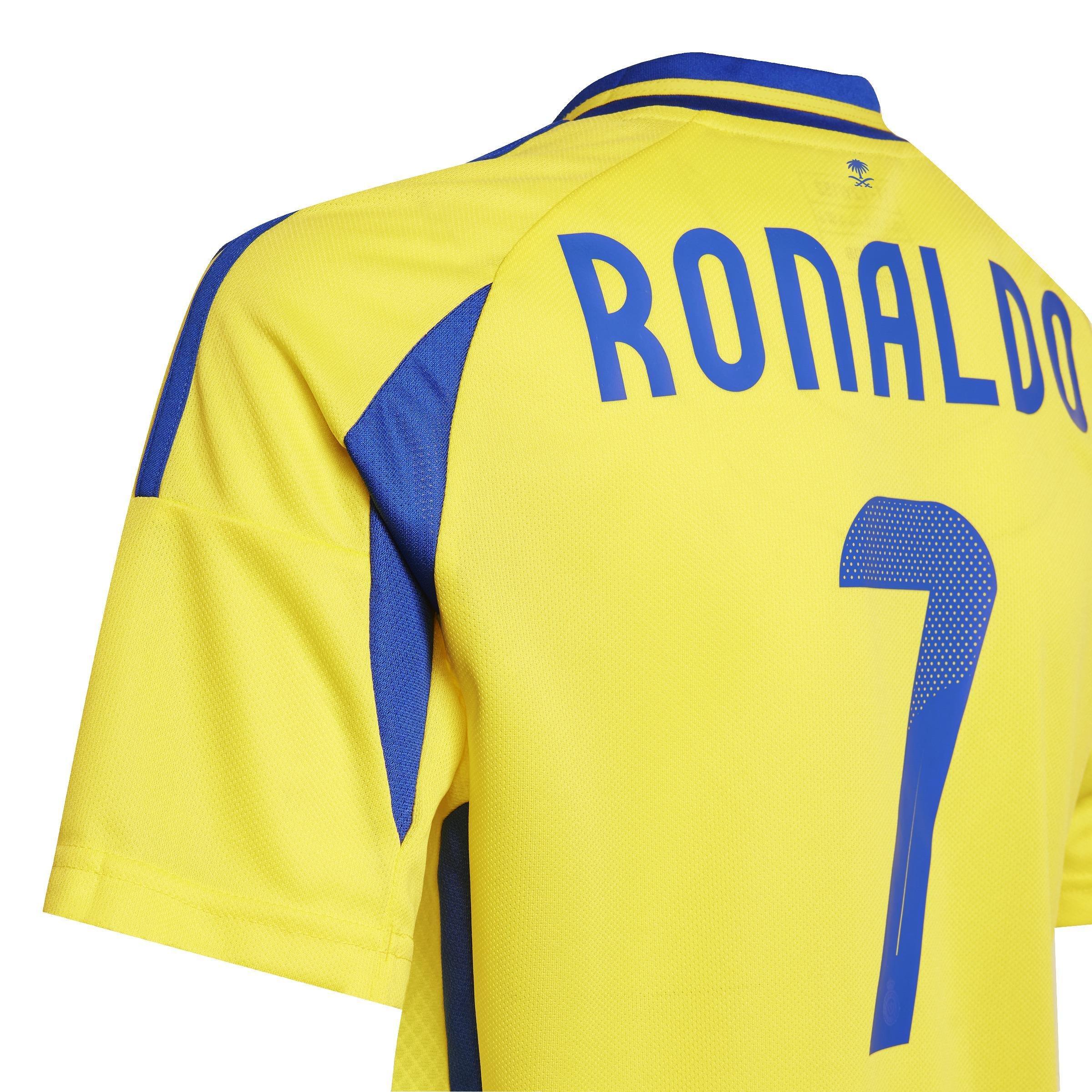 Kids Al Nassr FC 24/25 Ronaldo Home Jersey, Yellow, A901_ONE, large image number 6